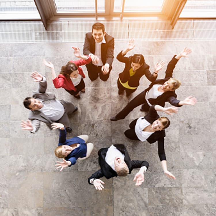business-group-jumping