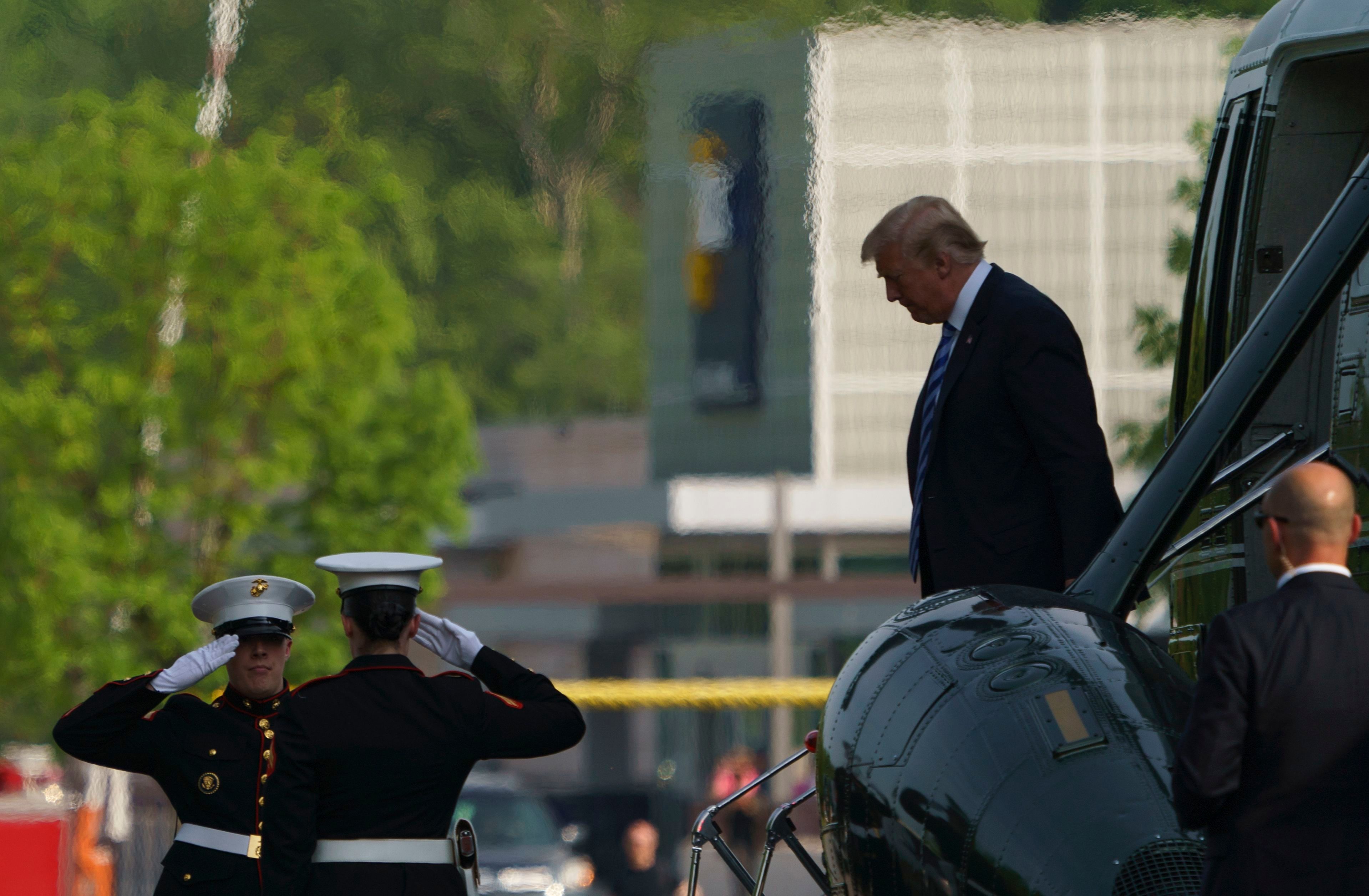 Donald Trump Visits Melania Hospital