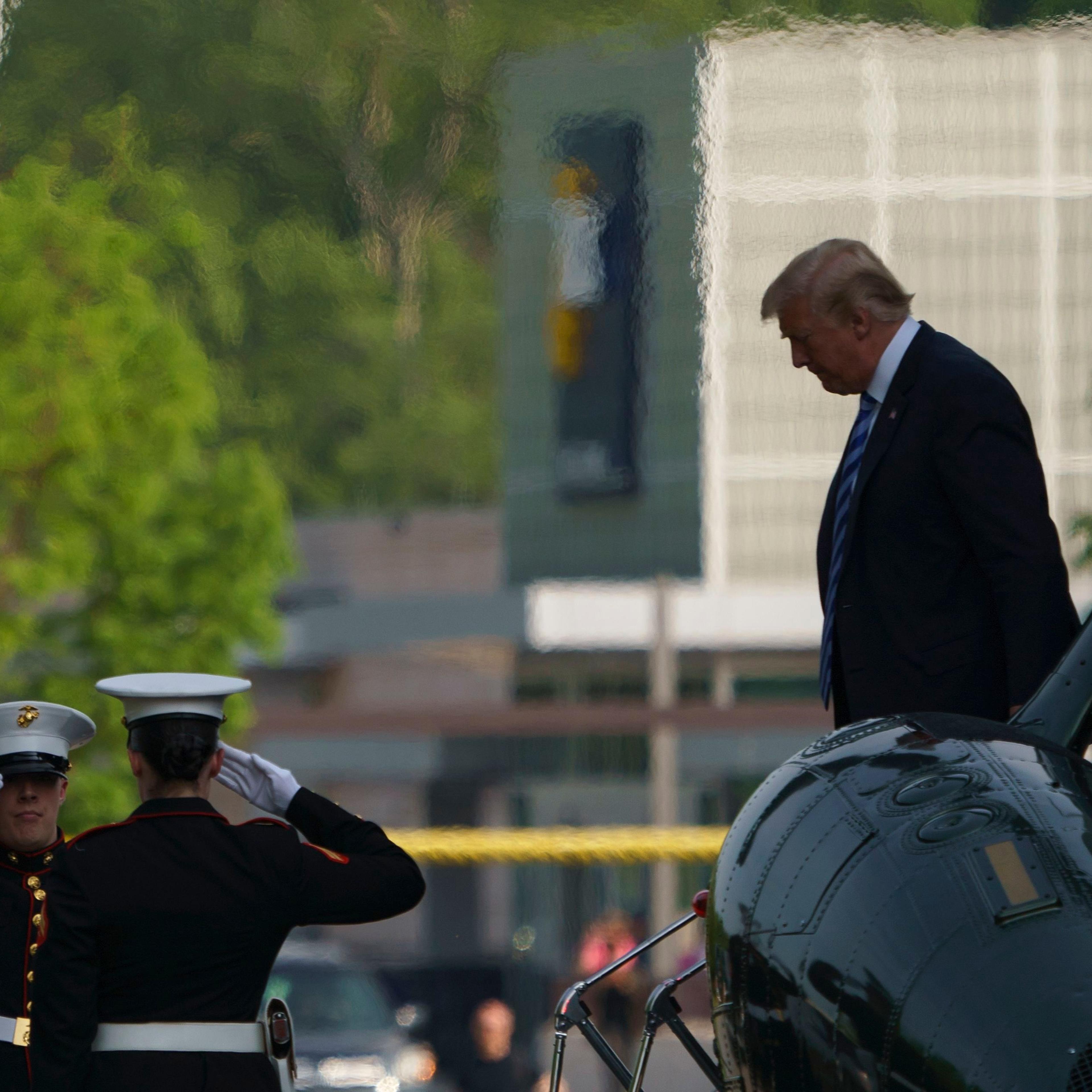Donald Trump Visits Melania Hospital