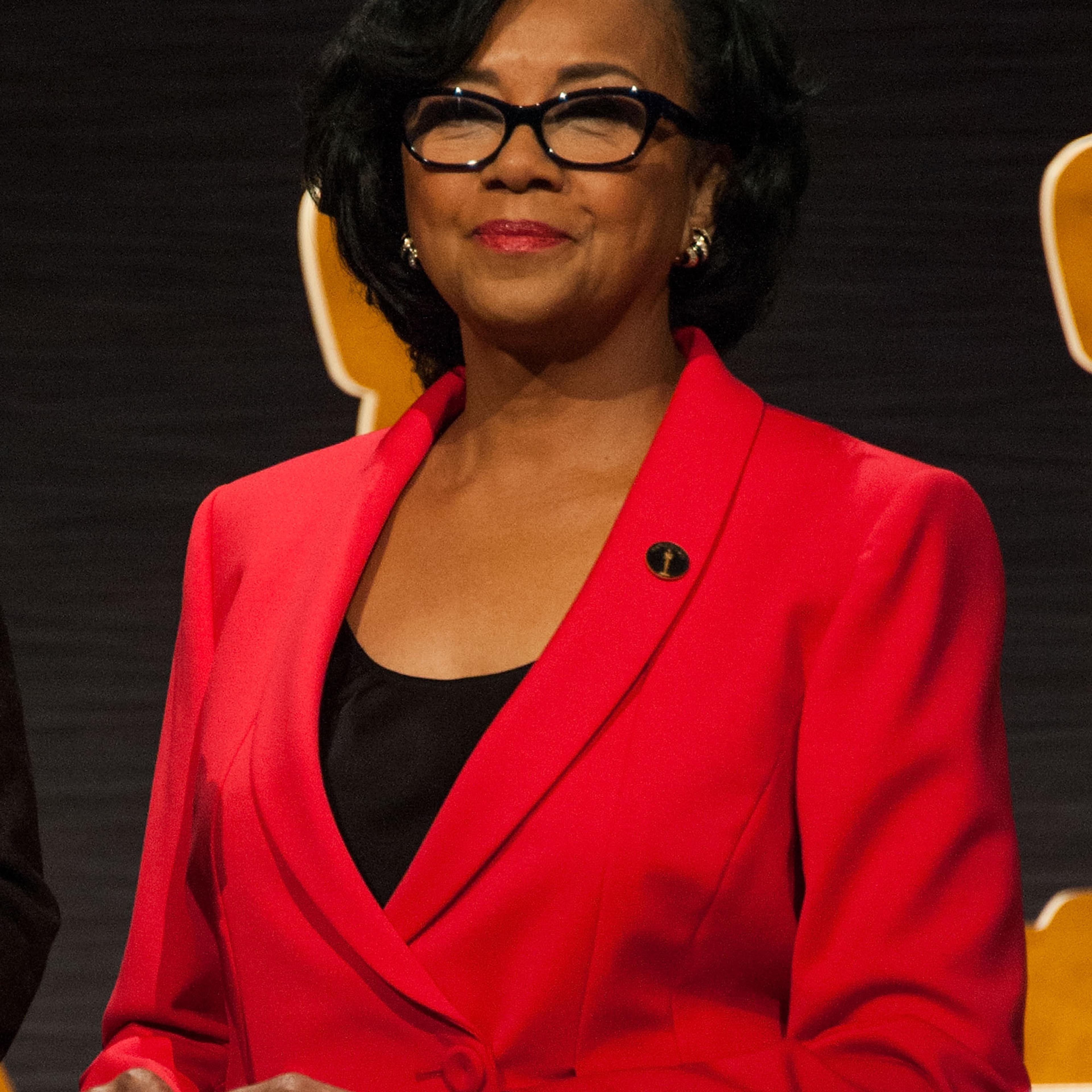 Academy President Cheryl Boone Isaacs attends the 87th Academy Awards Nominations Announcement at AMPAS Samuel Goldwyn Theater on Jan. 15, 2015 in Beverly Hills, California.