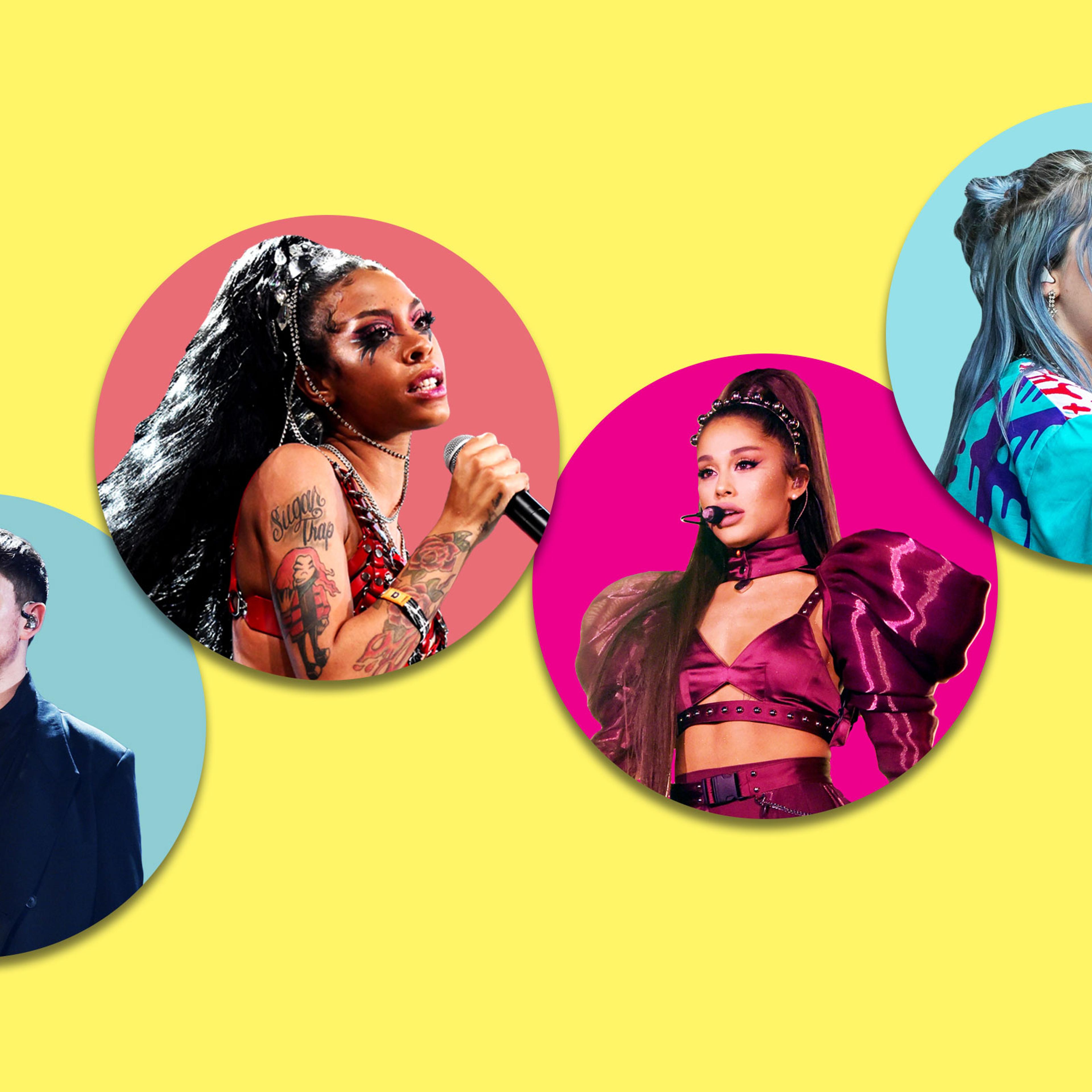 Musicians James Blake, Rico Nasty, Ariana Grande and Billie Eilish