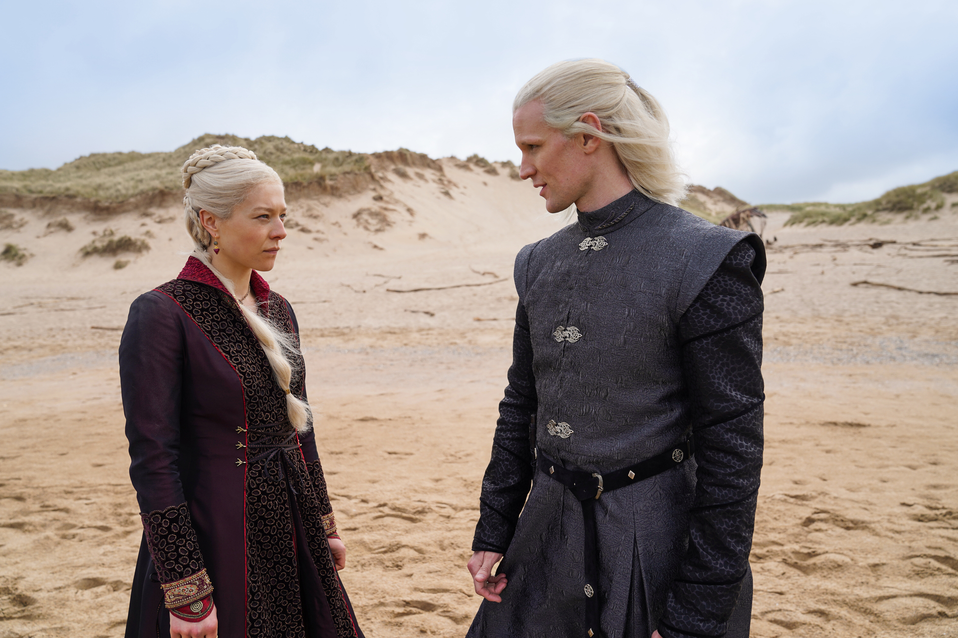 Emma D'Arcy and Matt Smith in the <i>Game of Thrones</i> prequel <i>House of Dragon</i>