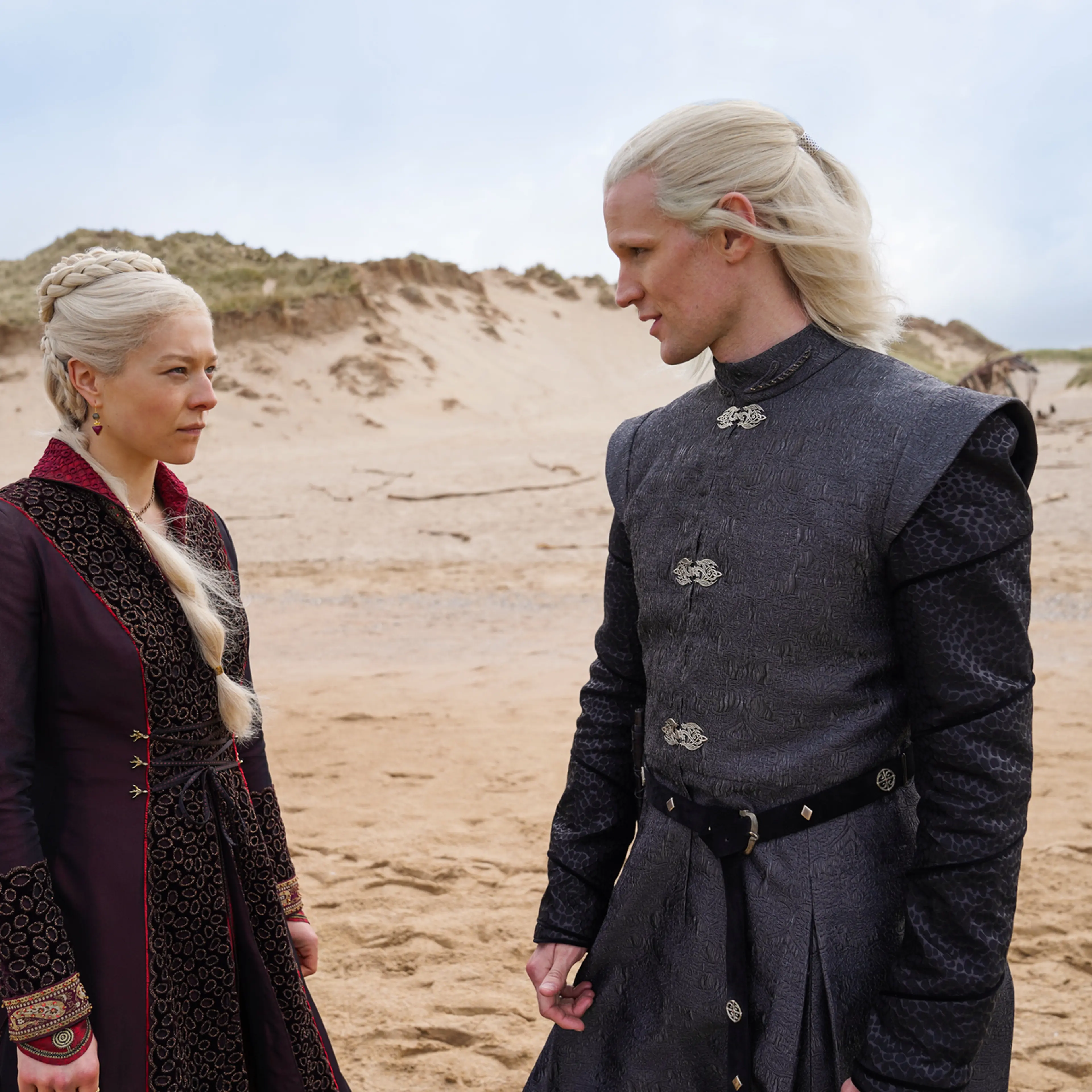 Emma D'Arcy and Matt Smith in the <i>Game of Thrones</i> prequel <i>House of Dragon</i>