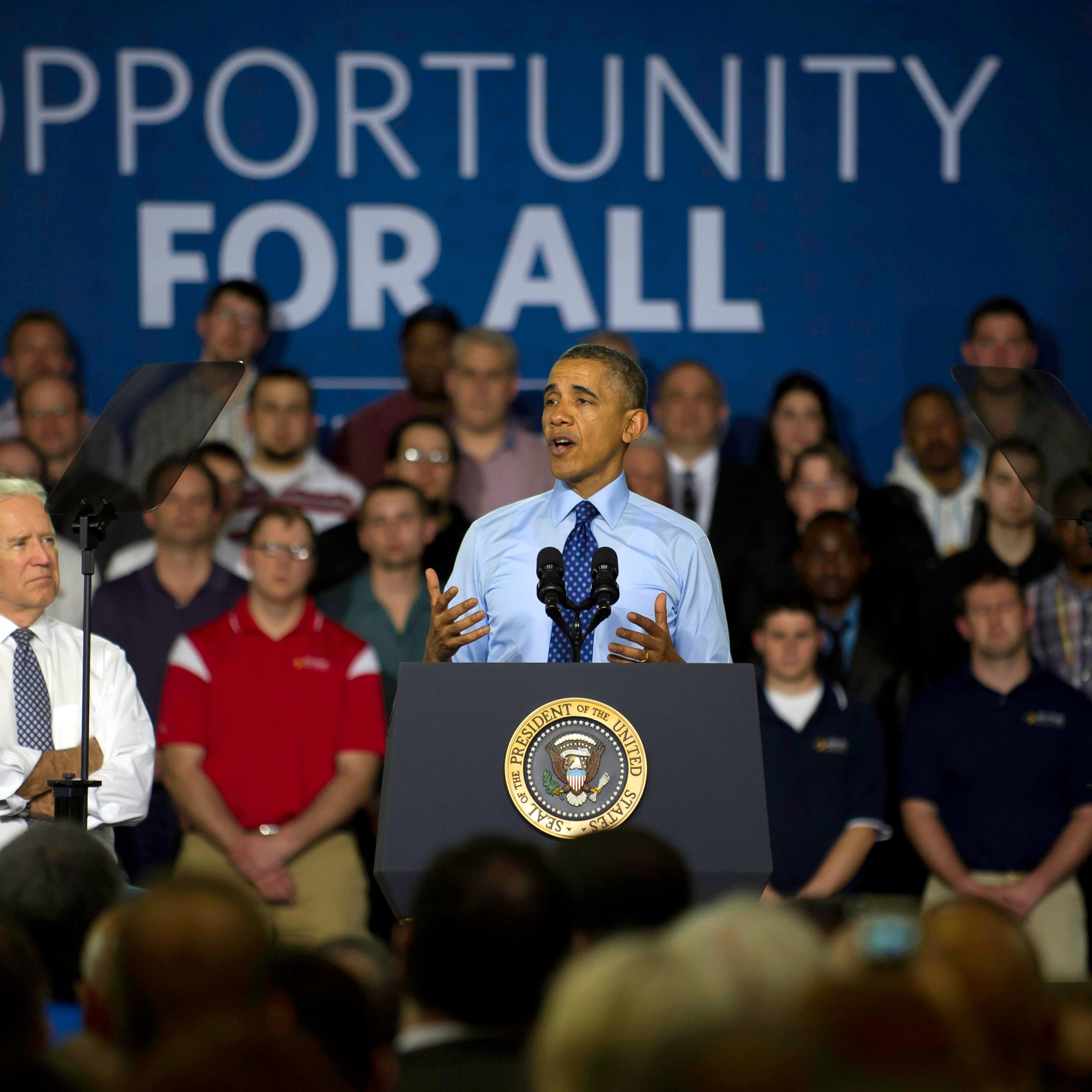Obama And Biden Discuss Job Skills Training In Pennsylvania