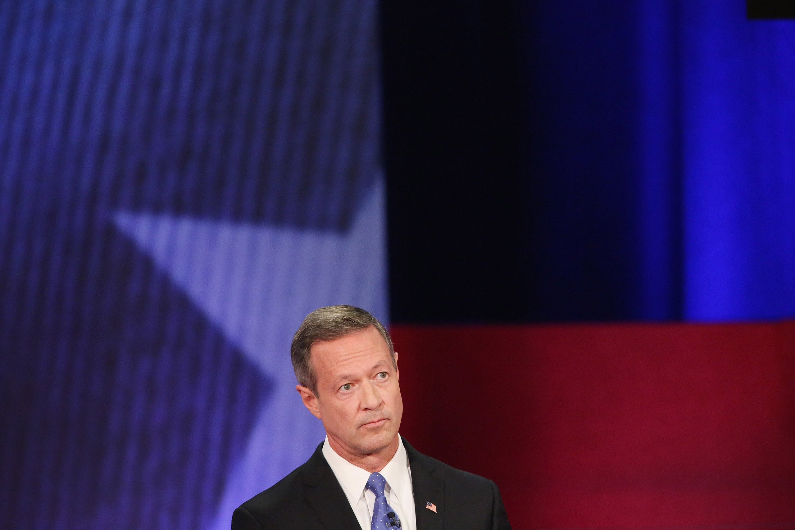 CHARLESTON, SC - JANUARY 17: Democratic presidential candidate Martin O'Malley participates in the Democratic Candidates Debate hosted by NBC News and YouTube on January 17, 2016 in Charleston, South Carolina. This is the final debate for the Democratic 