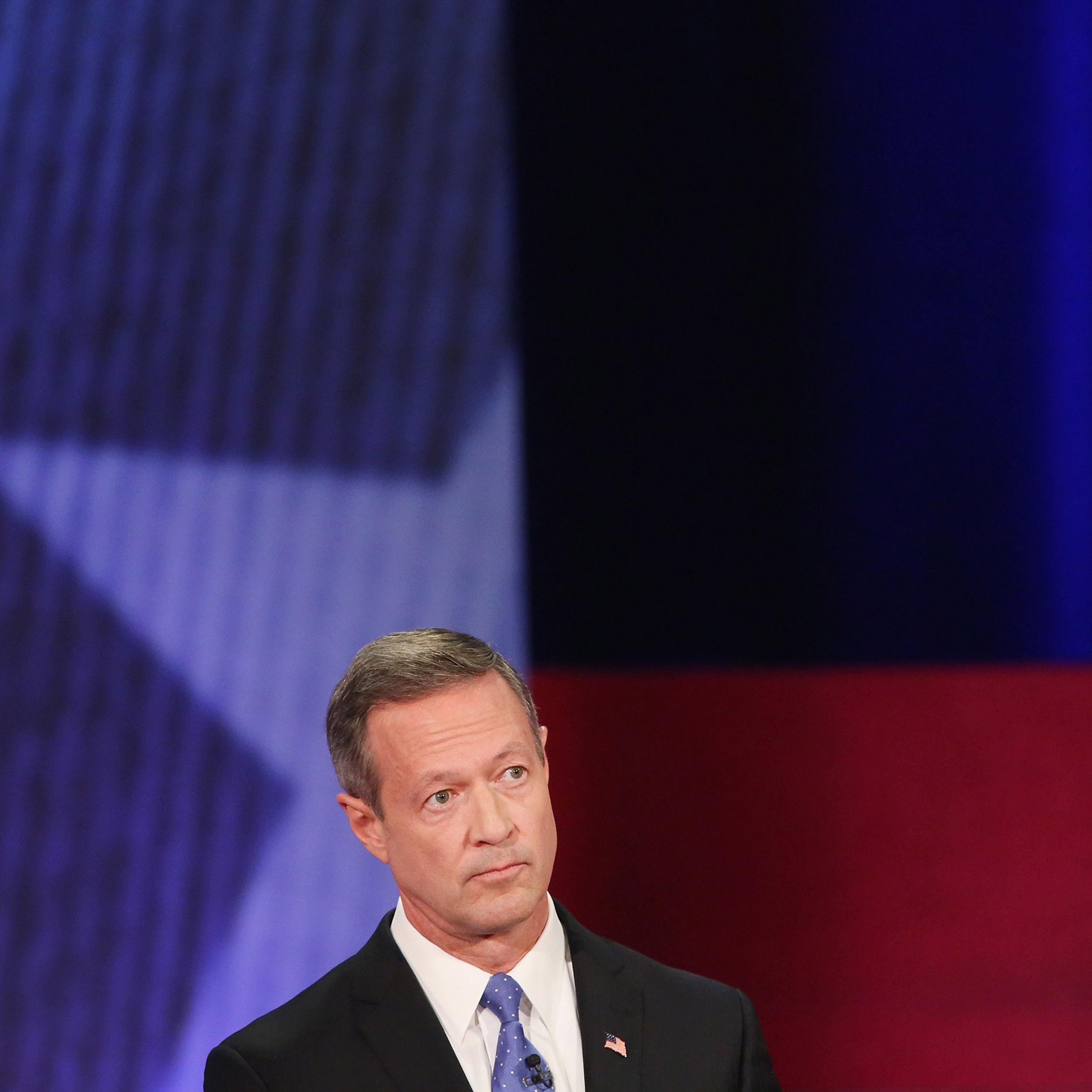 CHARLESTON, SC - JANUARY 17: Democratic presidential candidate Martin O'Malley participates in the Democratic Candidates Debate hosted by NBC News and YouTube on January 17, 2016 in Charleston, South Carolina. This is the final debate for the Democratic