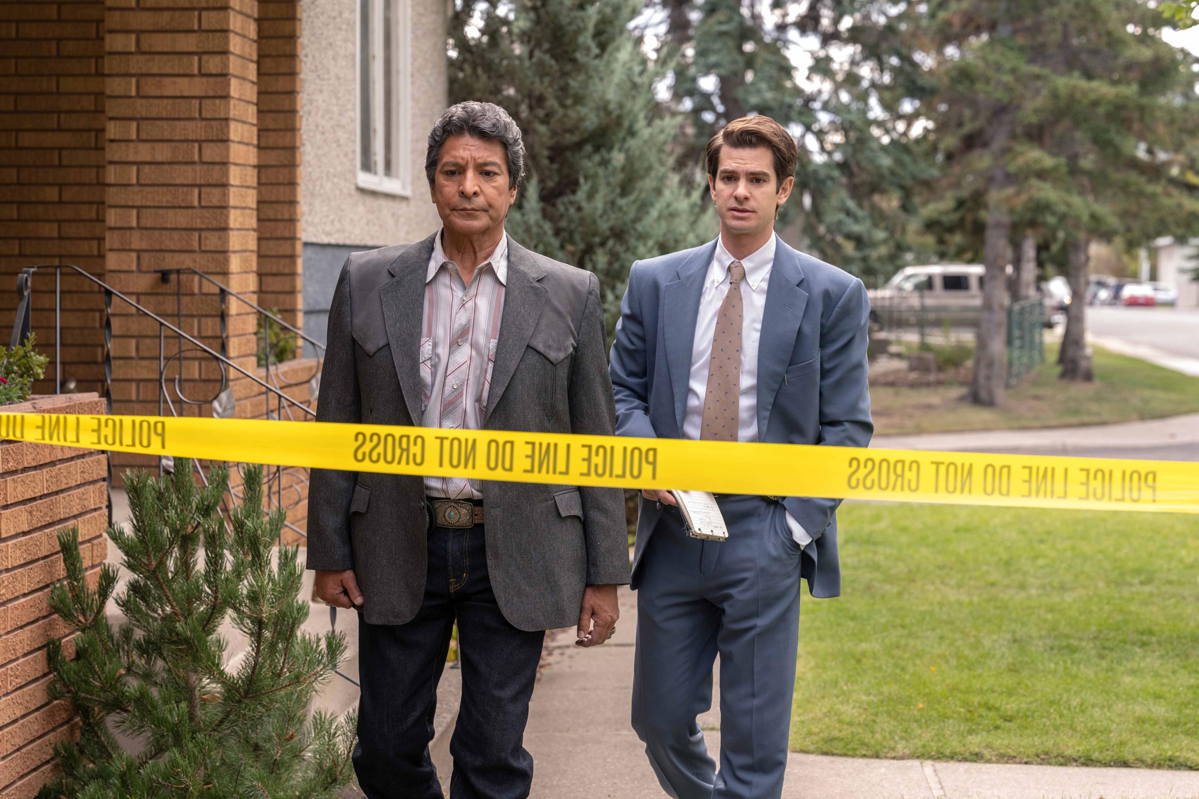 Gil Birmingham as Bill Taba, Andrew Garfield as Jeb Pyre