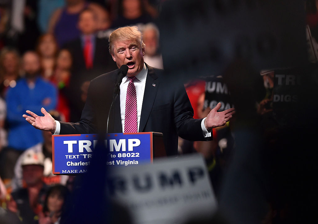 CHARLESTON, WV - MAY 5: Republican presidential candidate Donal