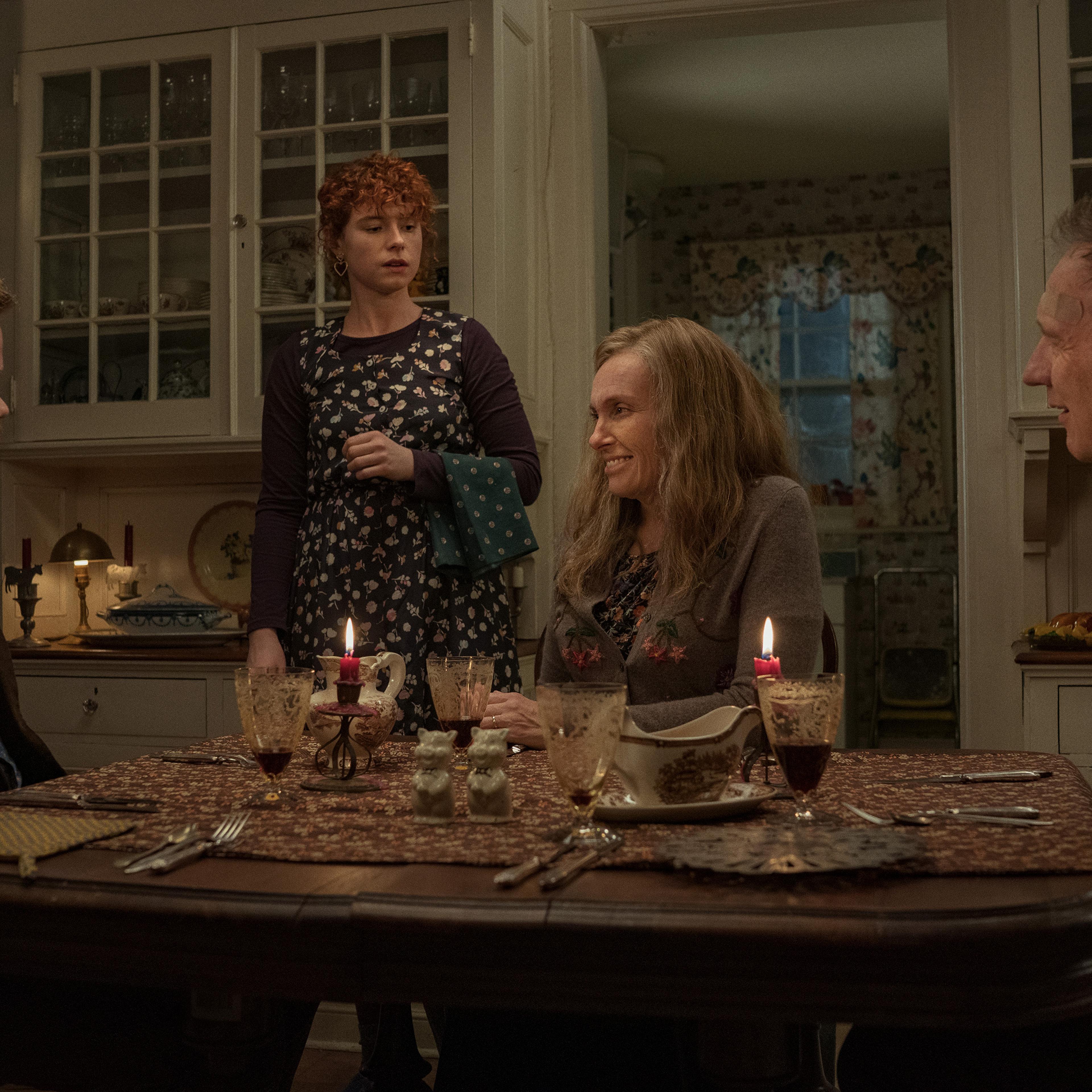 Jesse Plemons, Jessie Buckley, Toni Collette and David Thewlis in 'I'm Thinking Of Ending Things.'