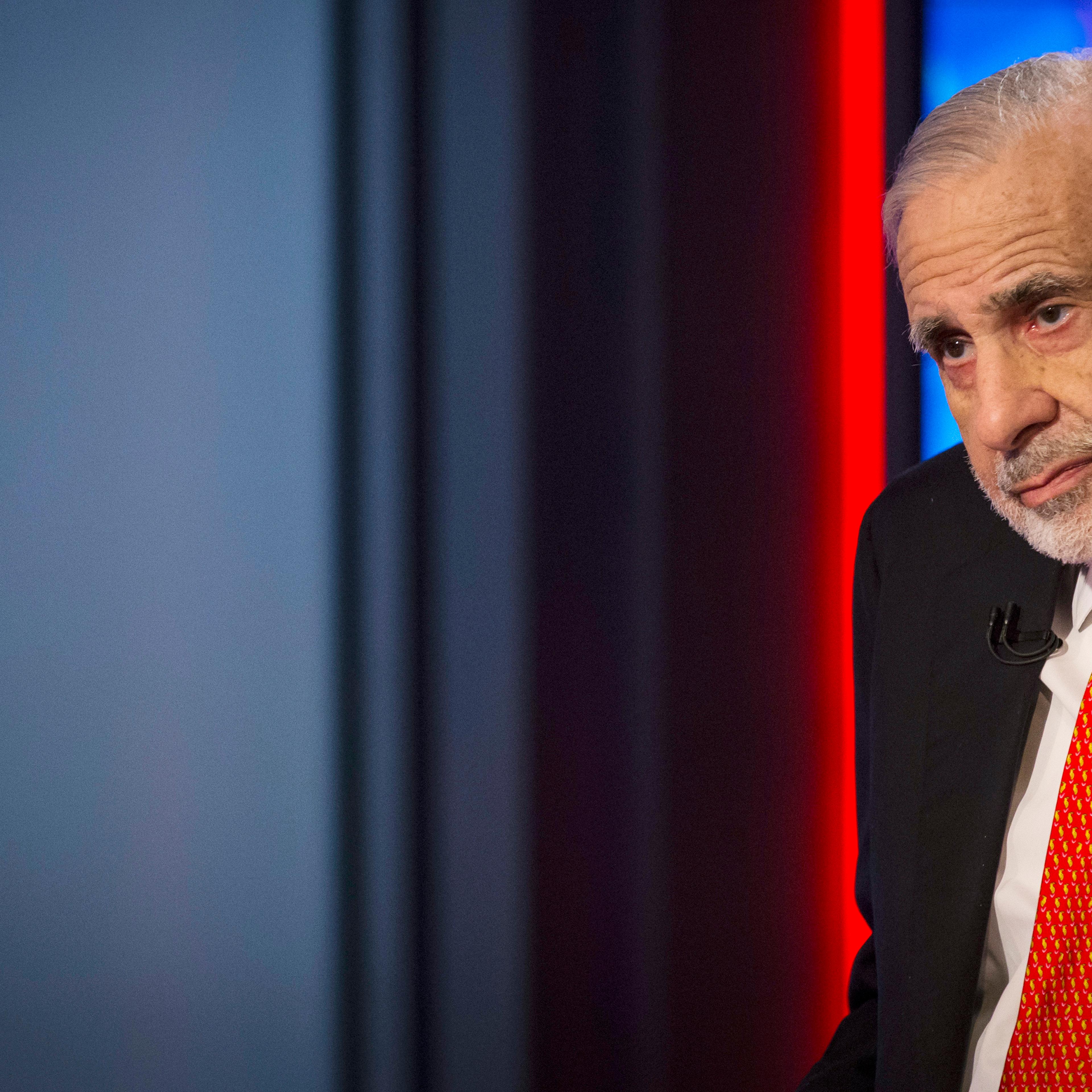 Billionaire activist-investor Carl Icahn gives an interview on FOX Business Network's Neil Cavuto show in New York