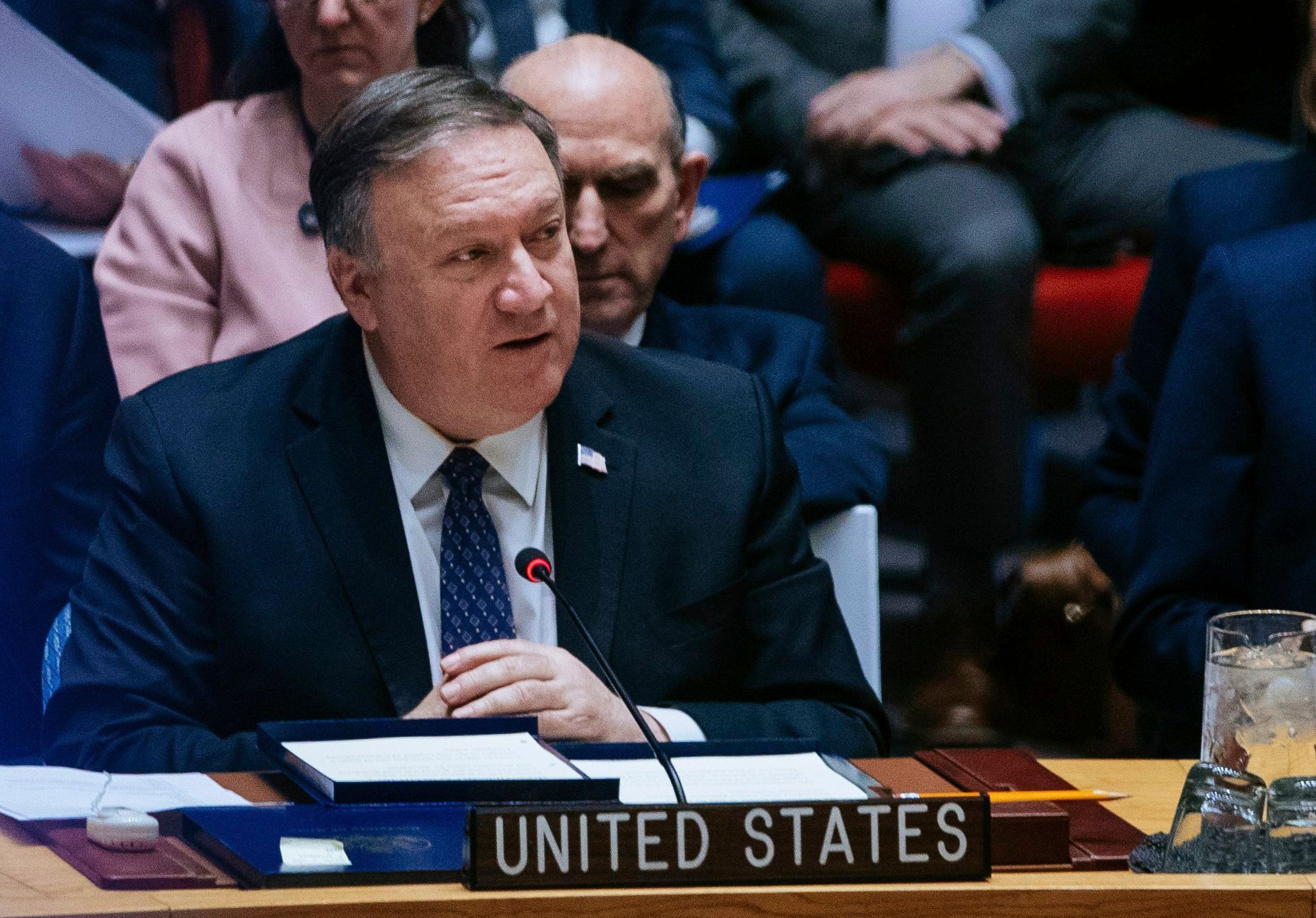 U.S. Secretary of State Mike Pompeo speaks at the United Nations