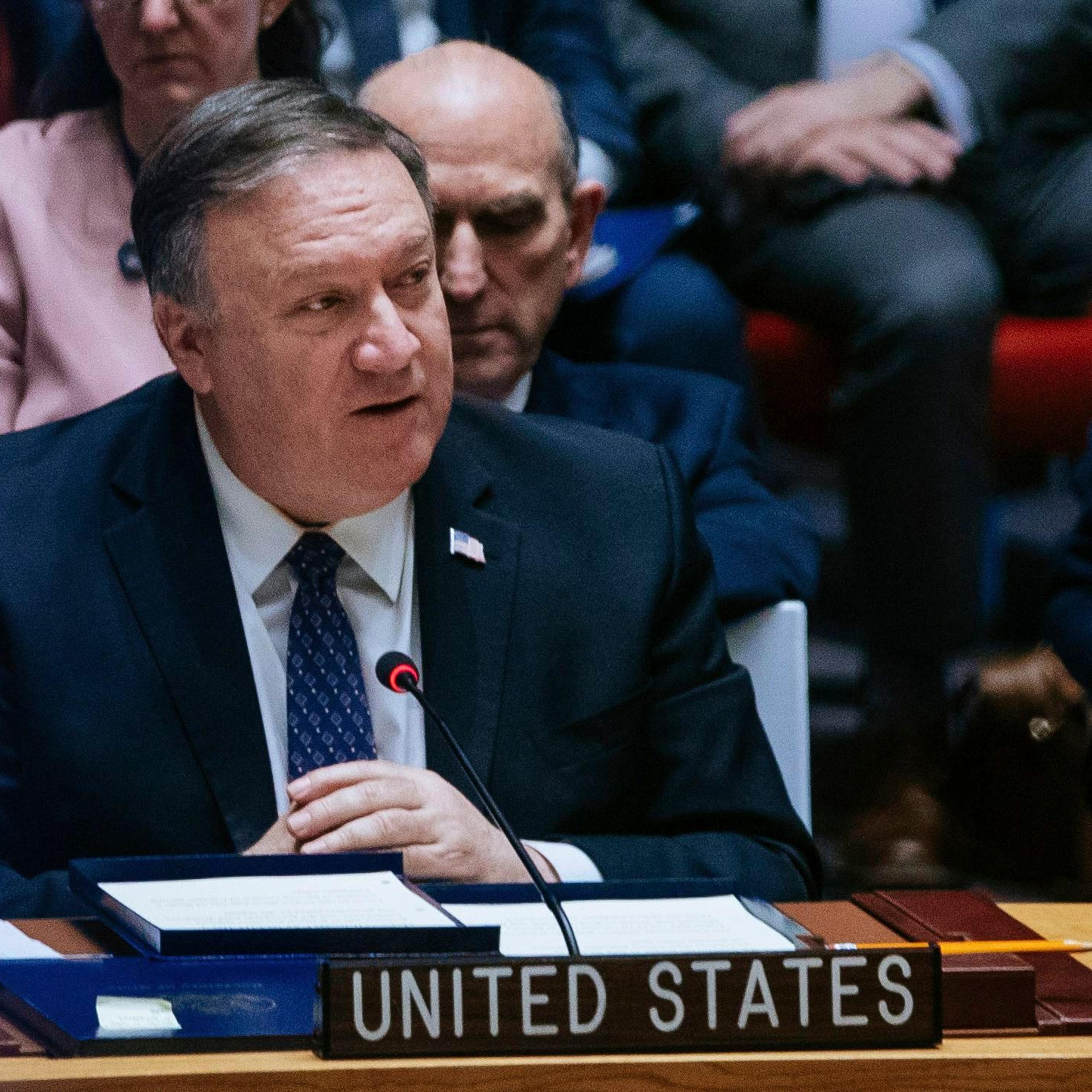 U.S. Secretary of State Mike Pompeo speaks at the United Nations