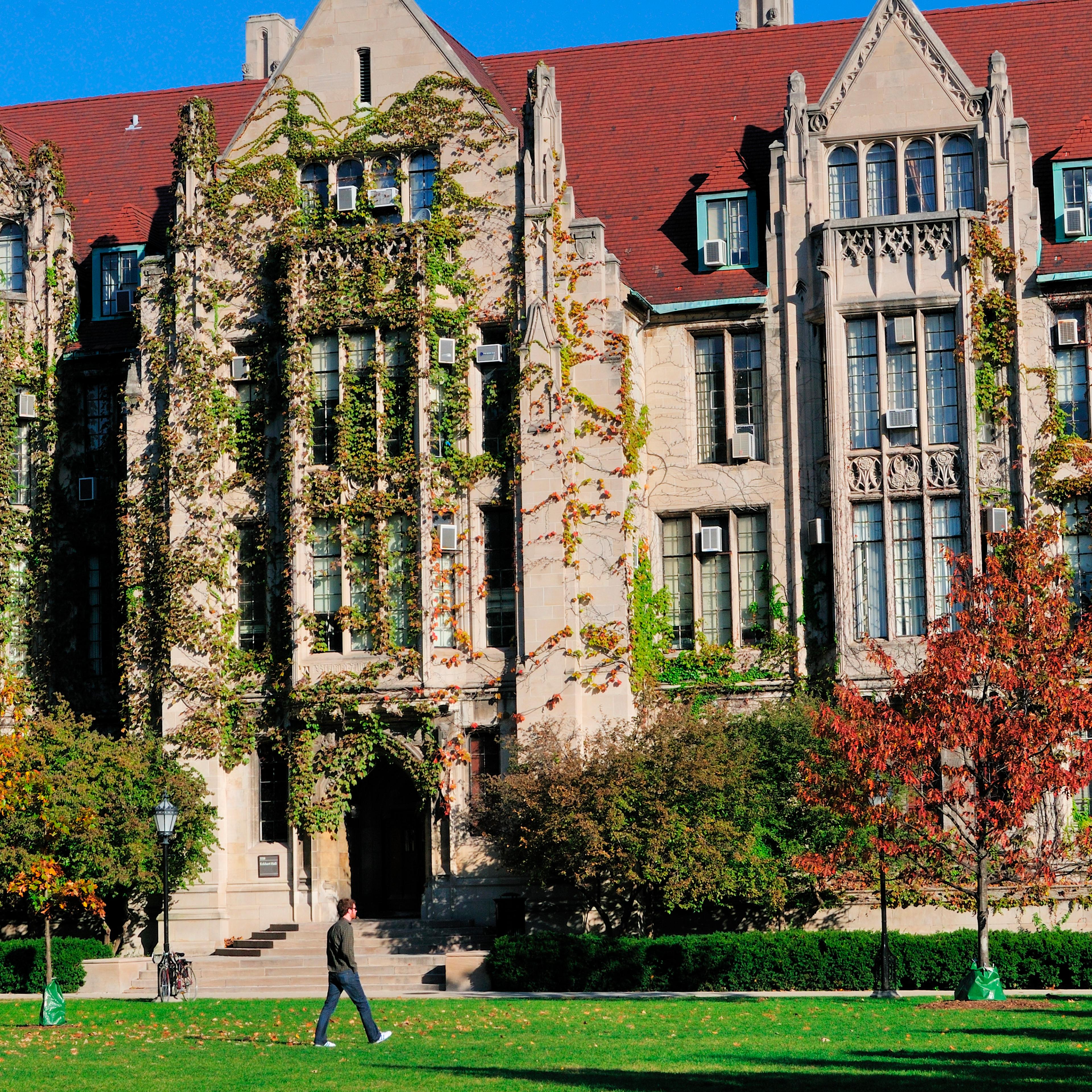 Eckhart Hall off the Main Quadrangles on the campus of the University of Chicago, Chicago, Illinois, USA, October 2010