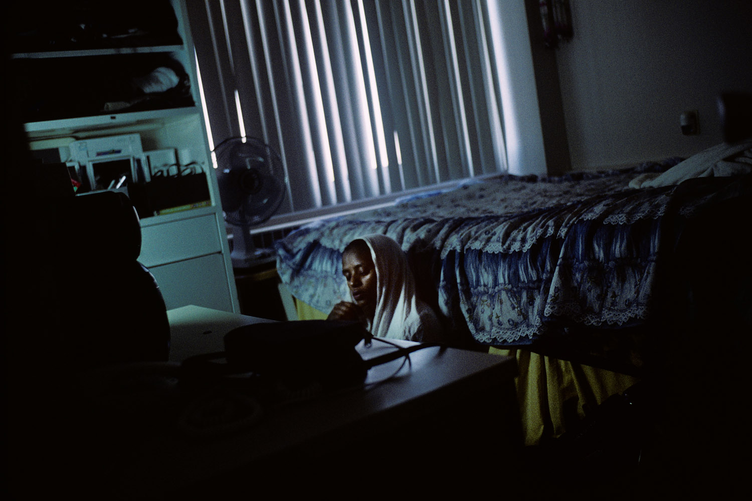<i>The following photographs were taken between 2007 and 2012.</i>
<br><br>
Fatima Barisu, on the day of her arrival in Minneapolis.