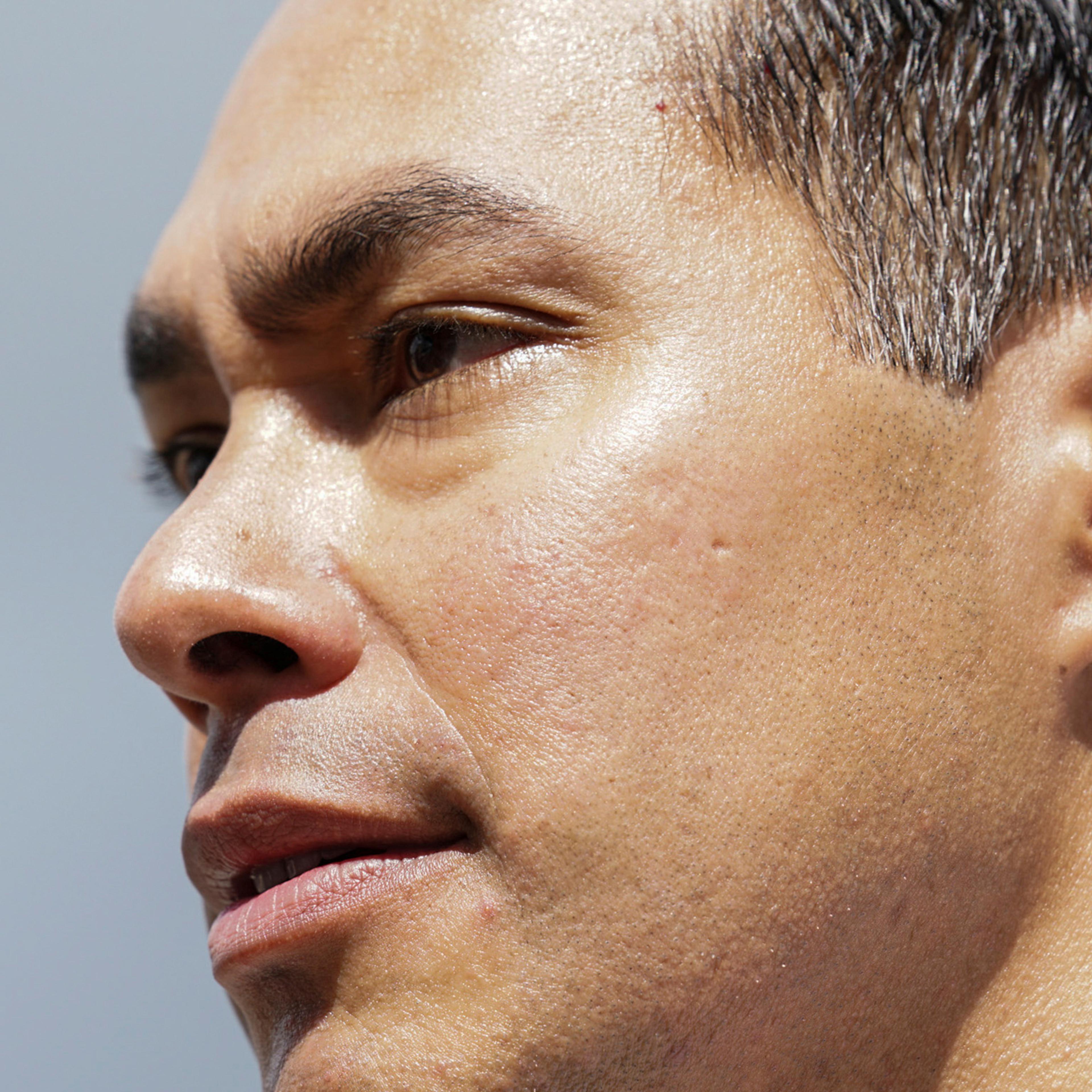 Democratic presidential candidate Julián Castro addresses the media after visiting refugees in Matamoros, Mexico, who are attempting to seek asylum in the U.S, in Brownsville, Texas, on Oct. 7, 2019.