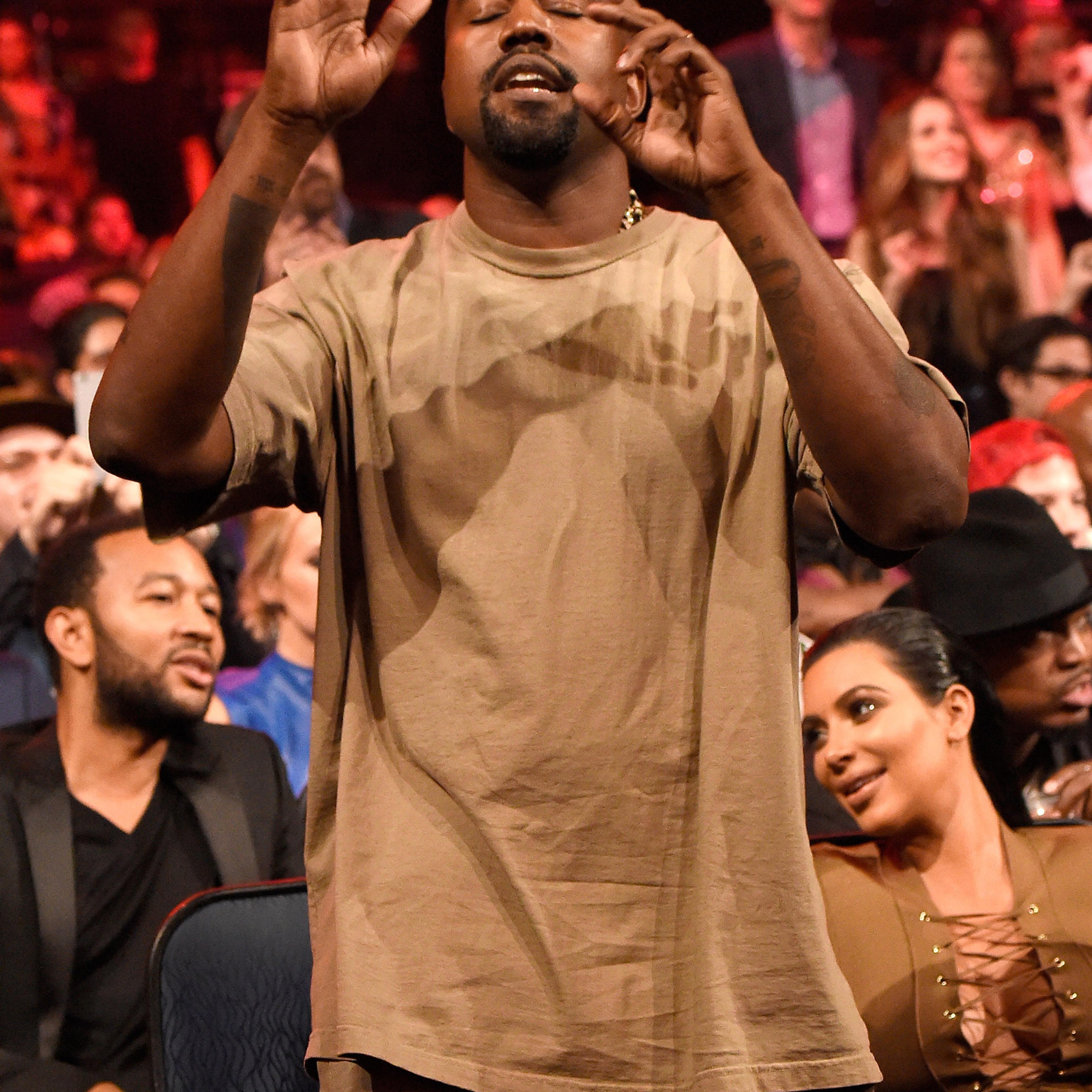LOS ANGELES, CA - AUGUST 30: Kanye West attends the 2015 MTV Video Music Awards at Microsoft Theater on August 30, 2015 in Los Angeles, California. (Photo by Kevin Mazur/MTV1415/WireImage)