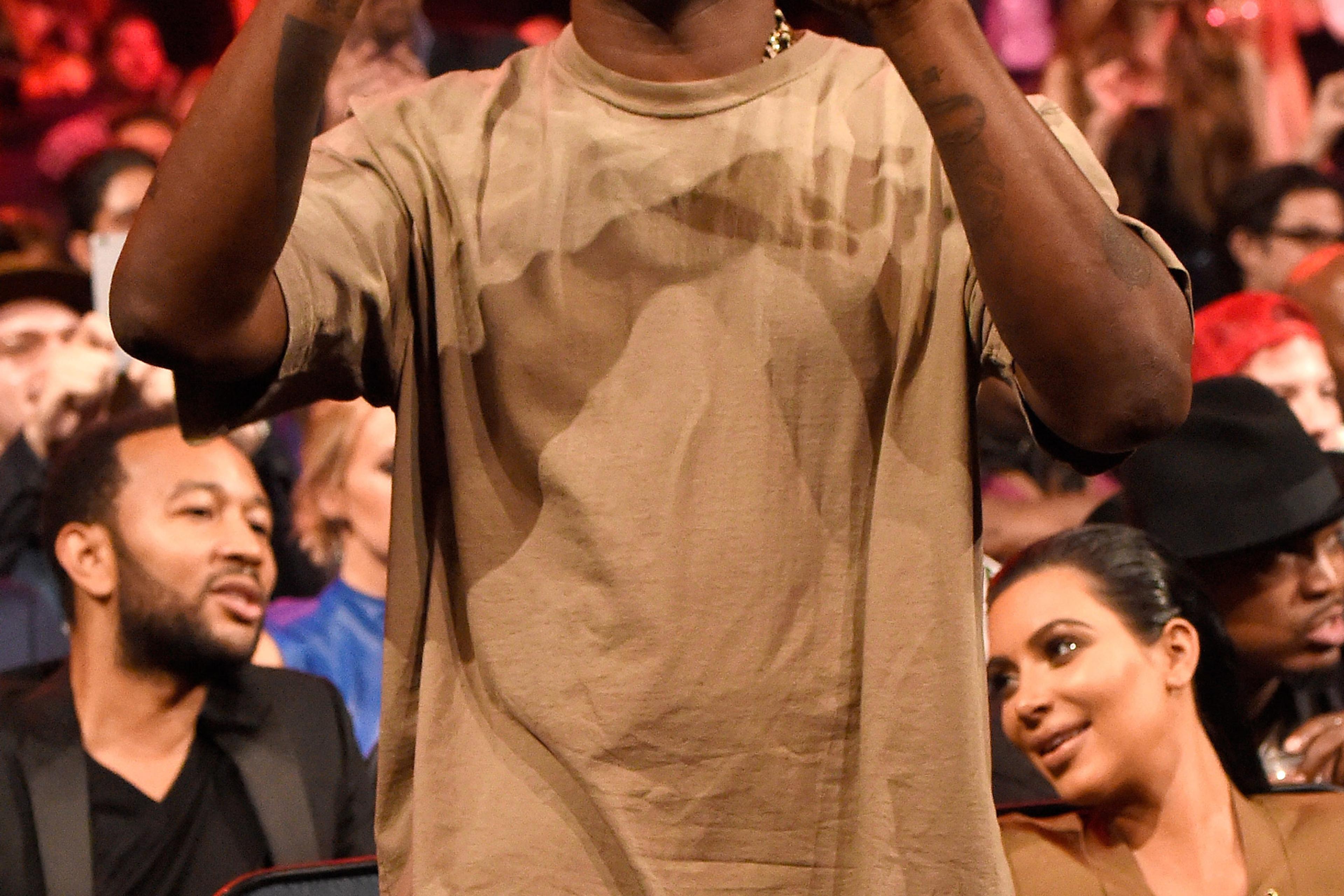 LOS ANGELES, CA - AUGUST 30: Kanye West attends the 2015 MTV Video Music Awards at Microsoft Theater on August 30, 2015 in Los Angeles, California. (Photo by Kevin Mazur/MTV1415/WireImage)