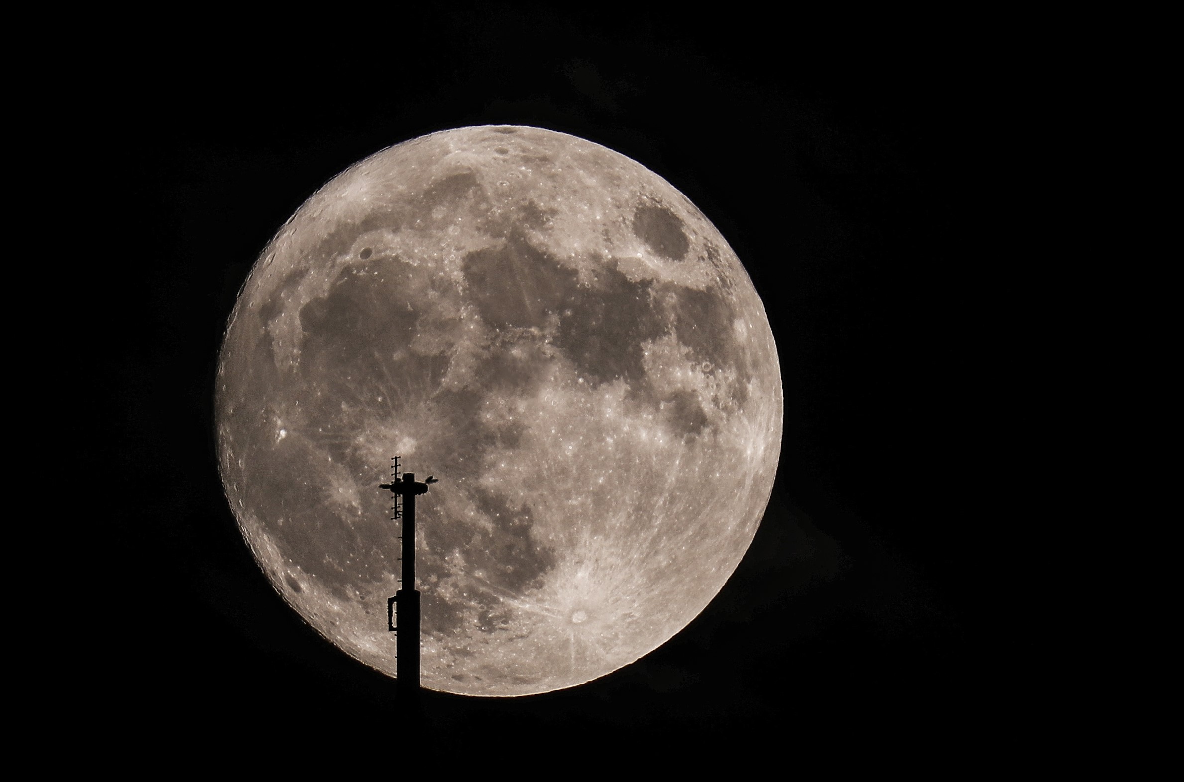 Super moon in Chicago