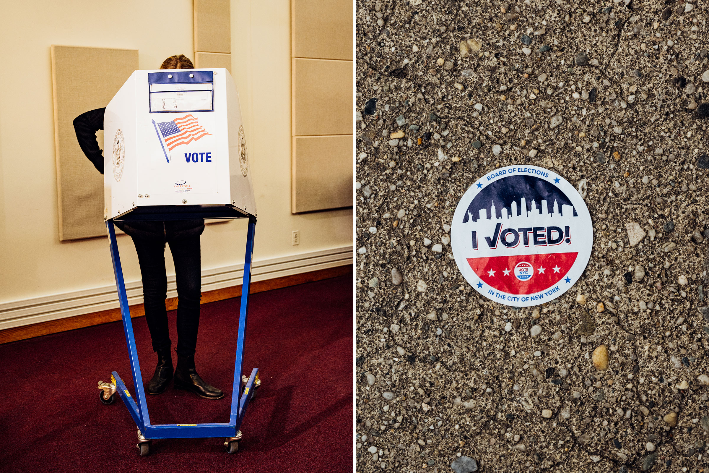 Scenes from election day in New York City.