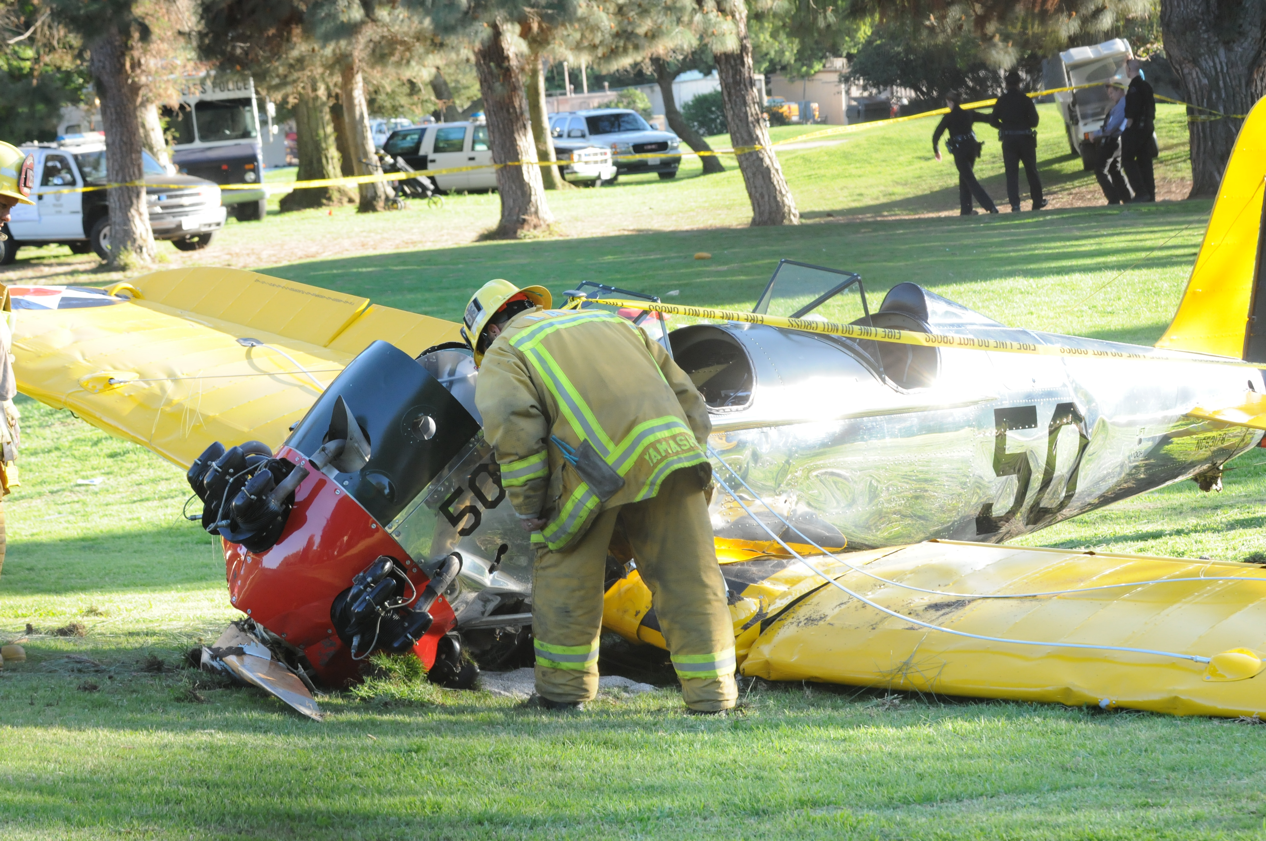 Harrison Ford Crashes His Vintage Airplane