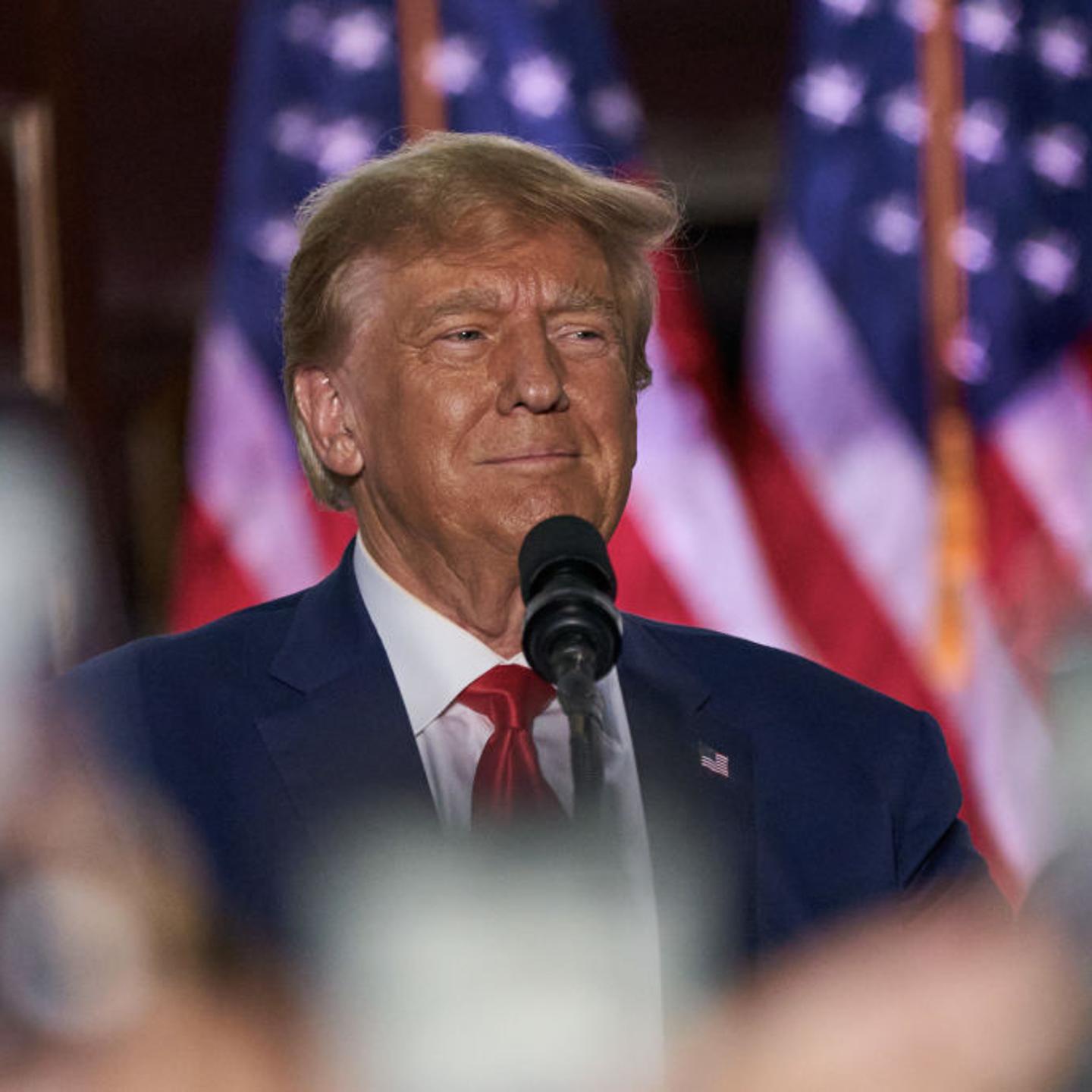 Former President Donald Trump Speaks At Trump National Golf Club Bedminster