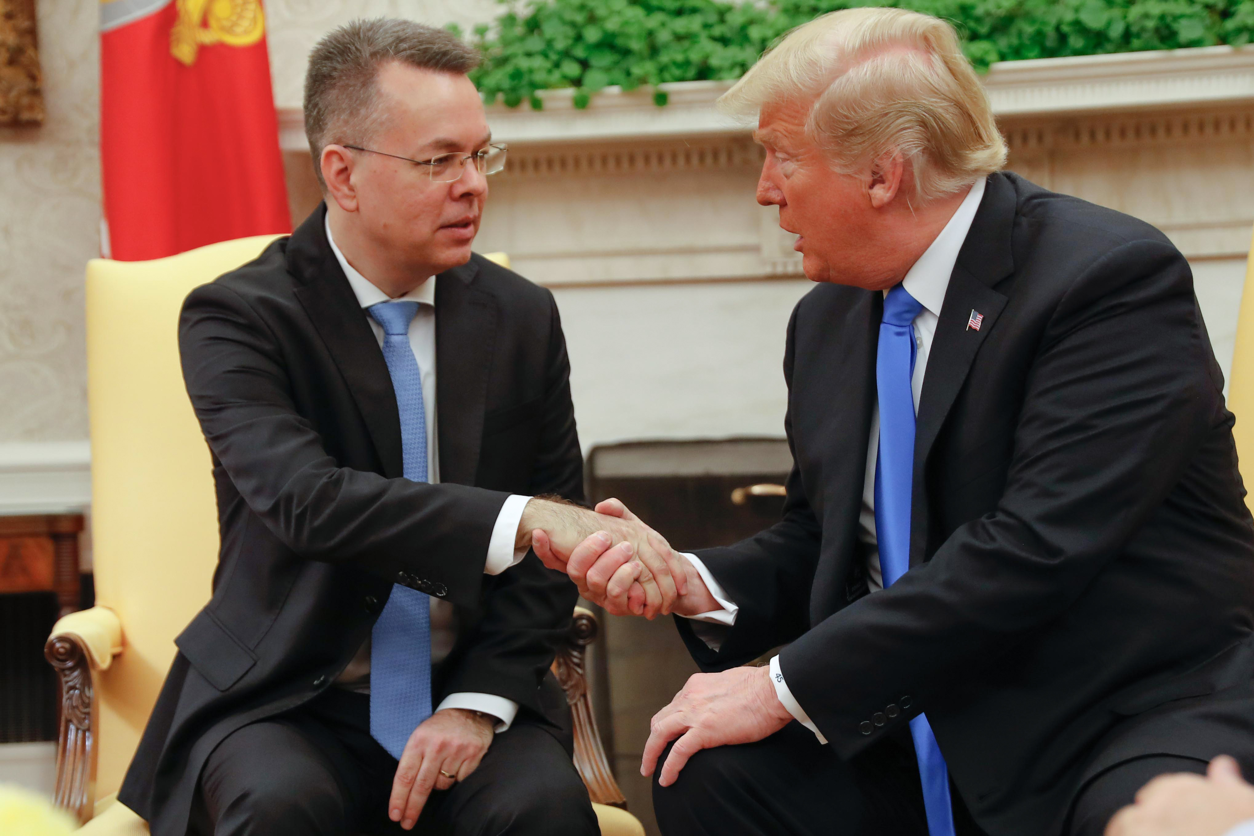 President Donald Trump and Pastor Andrew Brunson Meet in the Oval Office