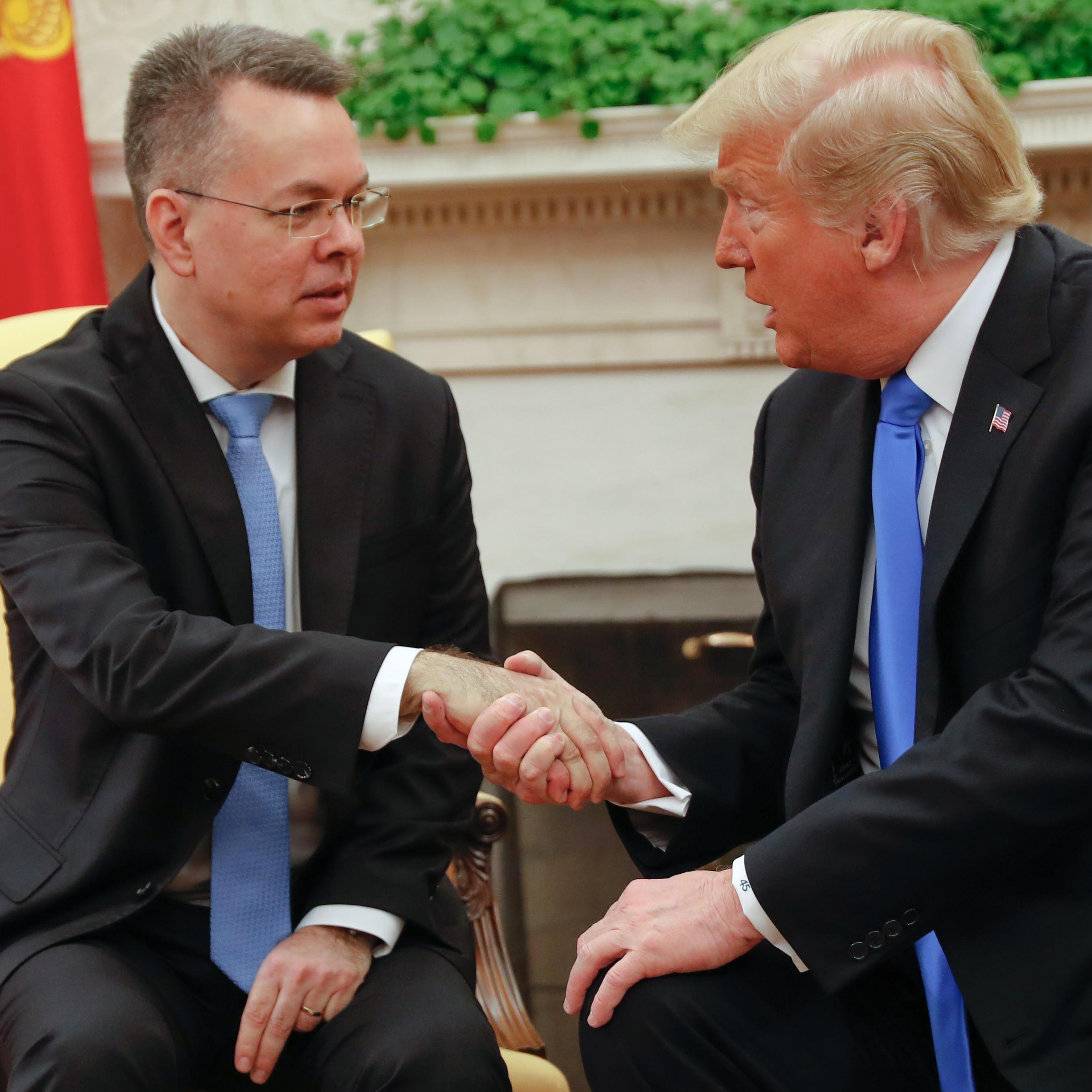 President Donald Trump and Pastor Andrew Brunson Meet in the Oval Office