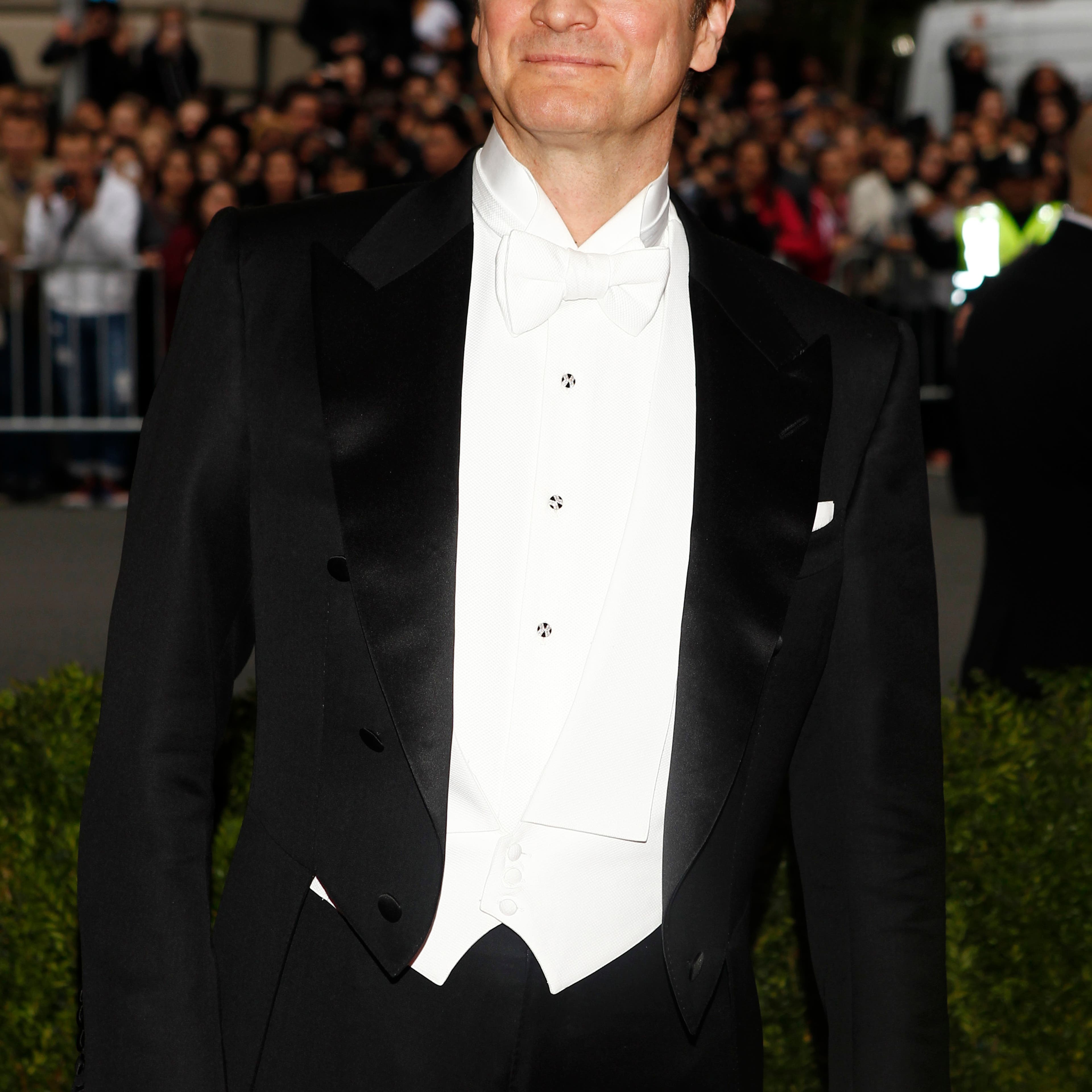 Colin Firth arrives at the Metropolitan Museum of Art Costume Institute Gala Benefit in New York