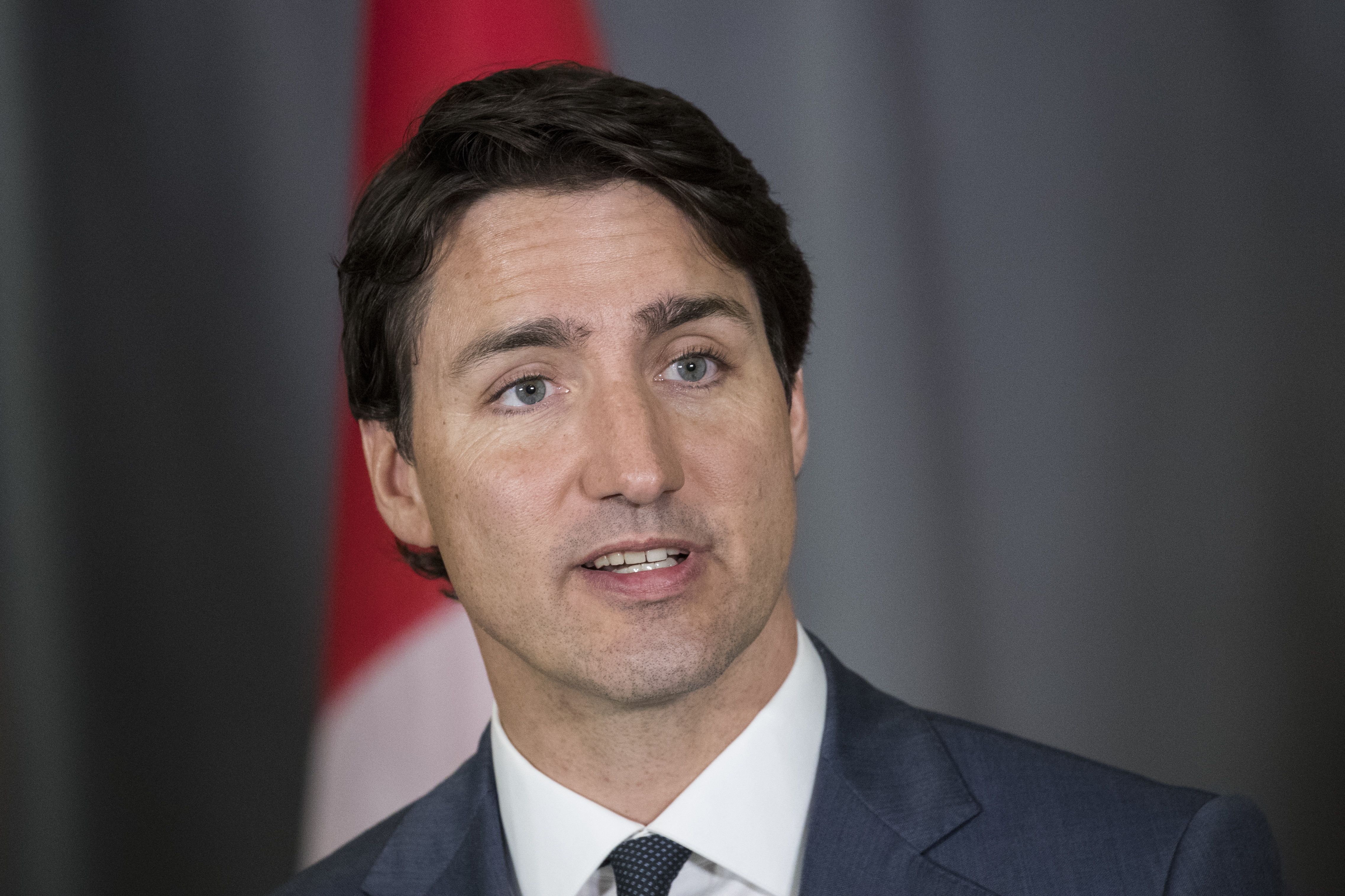 Canadian Prime Minister Justin Trudeau Speaks At The Canadian Consulate In New York