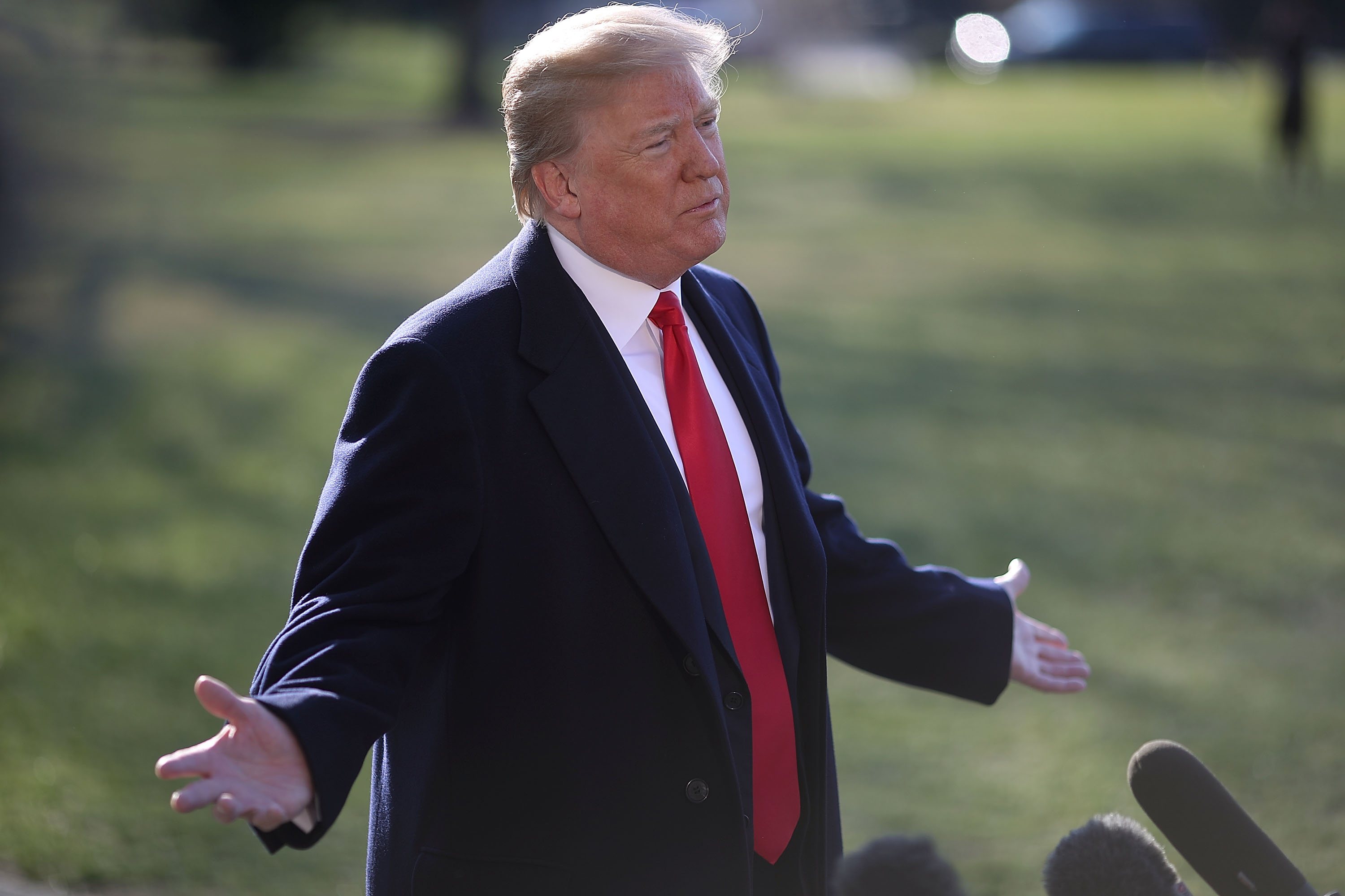 President Trump Departs The White House En Route To California