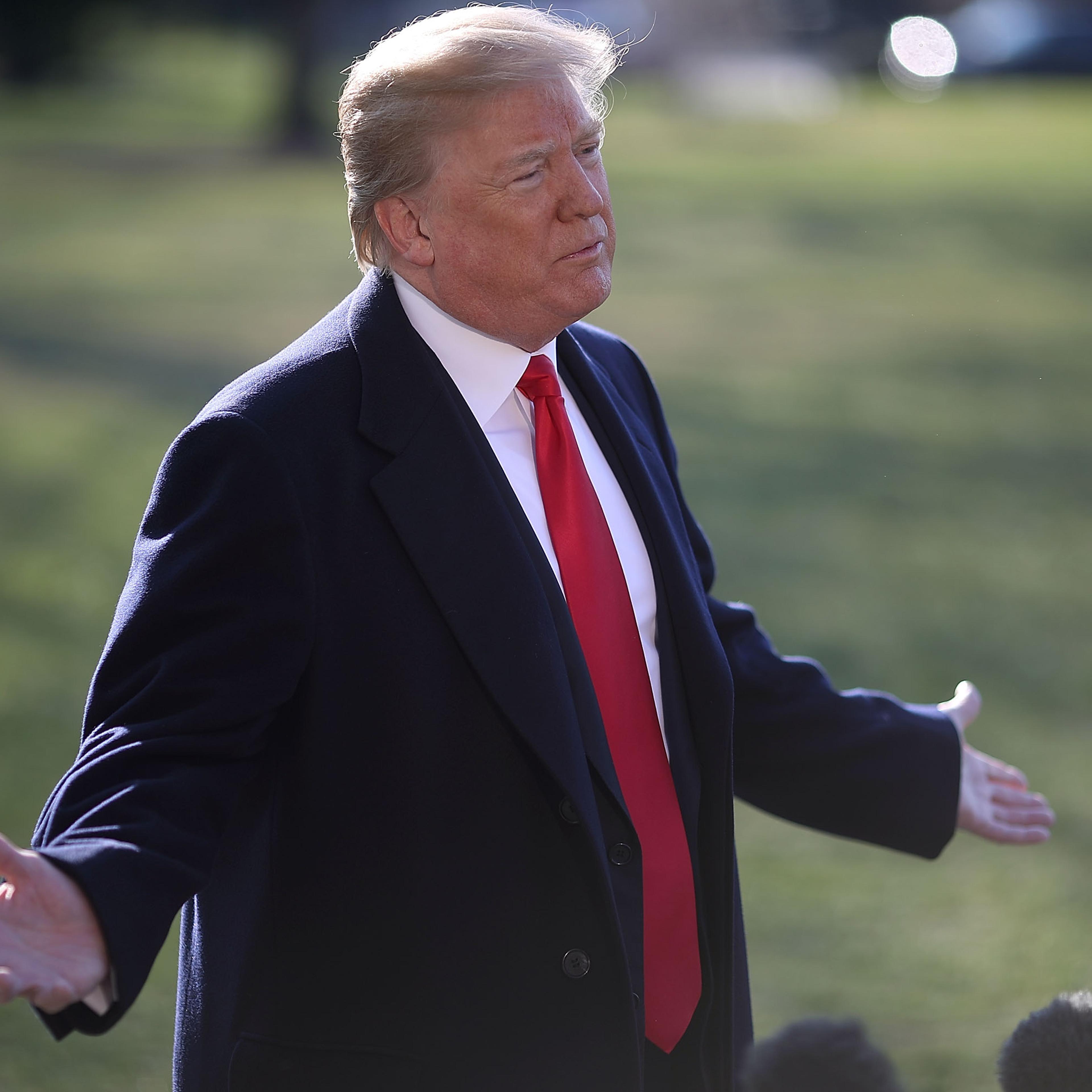 President Trump Departs The White House En Route To California