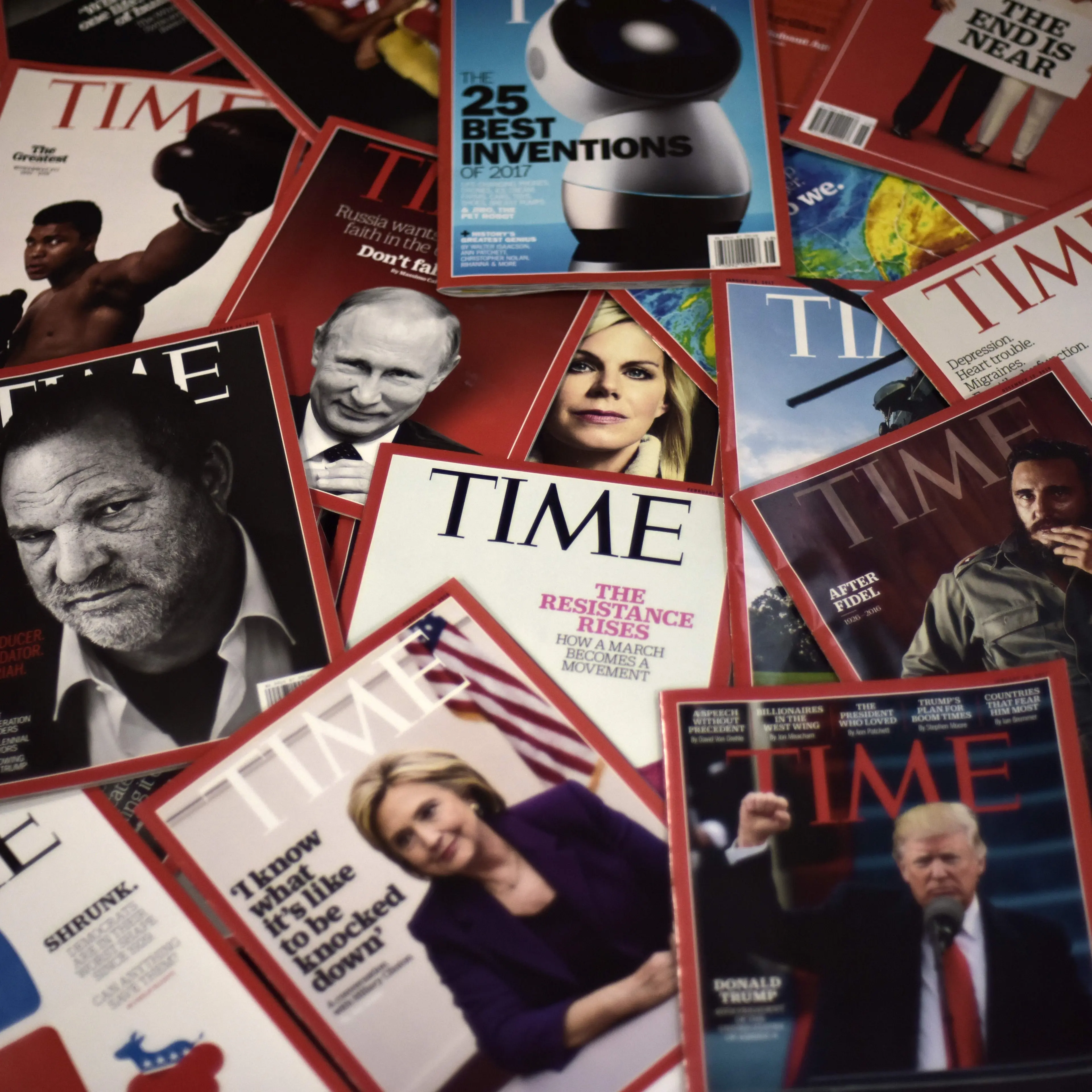 Pile of TIME Magazines