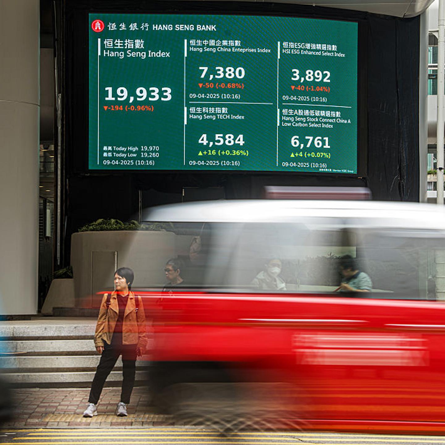 Market Reactions in Hong Kong As Trump Tariffs Take Effect, Hiking Trade Levies to 100-Year High