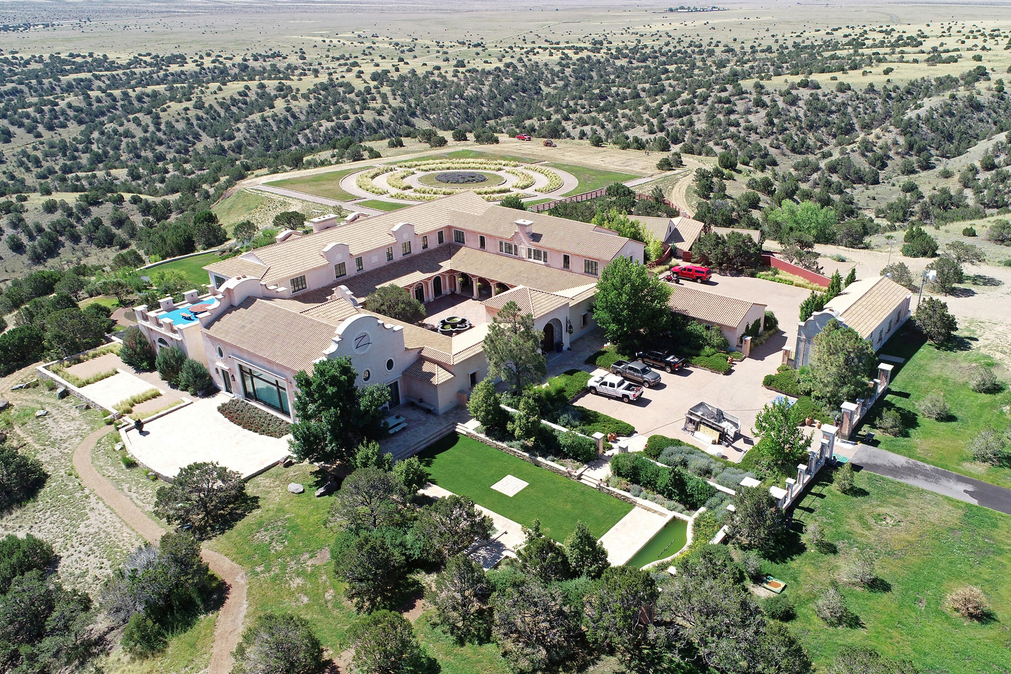 Zorro Ranch is seen in an aerial view near Stanley, New Mexico