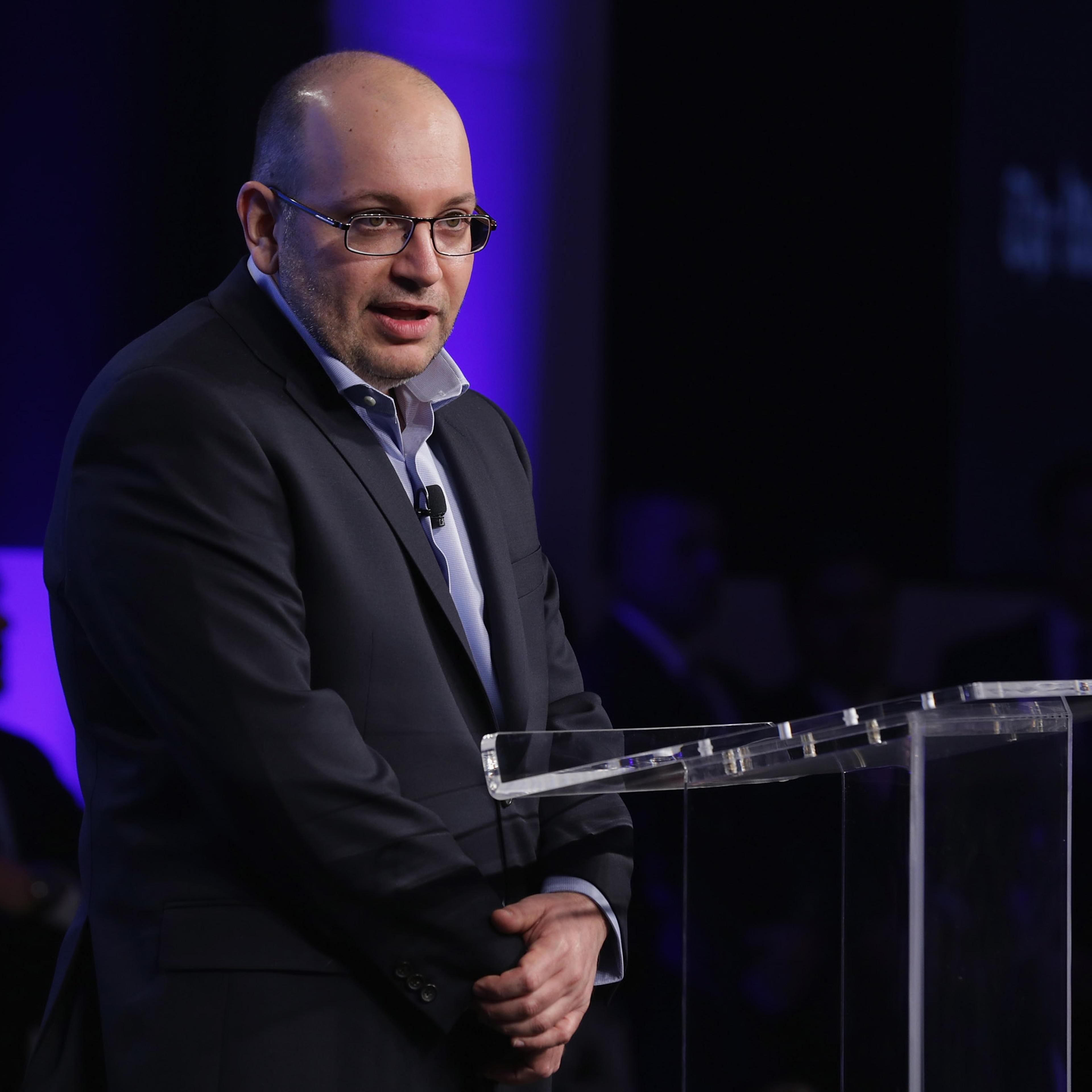 Washington Post reporter and former Tehran bureau chief Jason Rezaian delivers remarks during the opening ceremony of the newspaper's new location in Washington, D.C., on Jan. 28, 2016.
