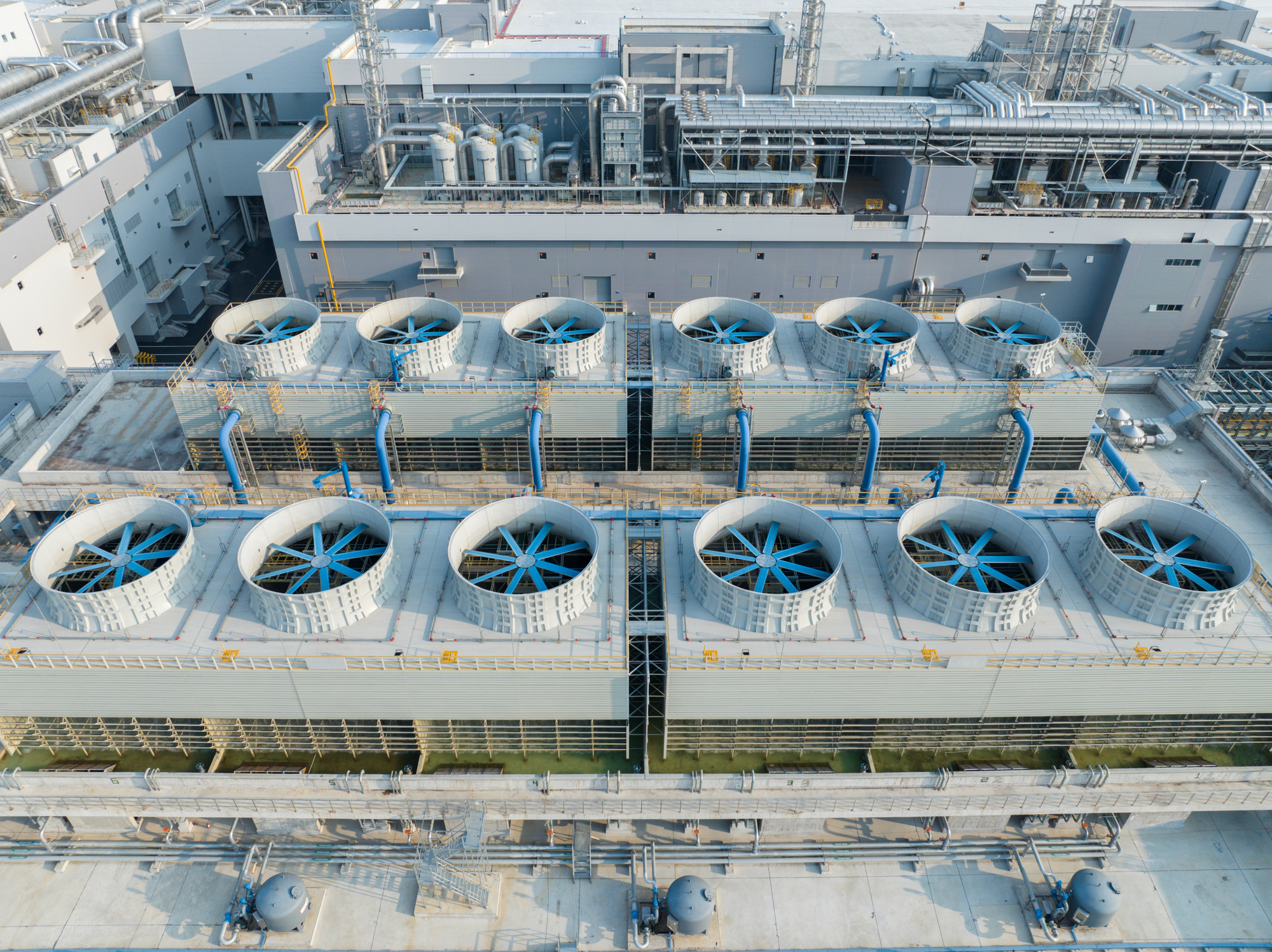 Factory cooling and exhaust facilities.