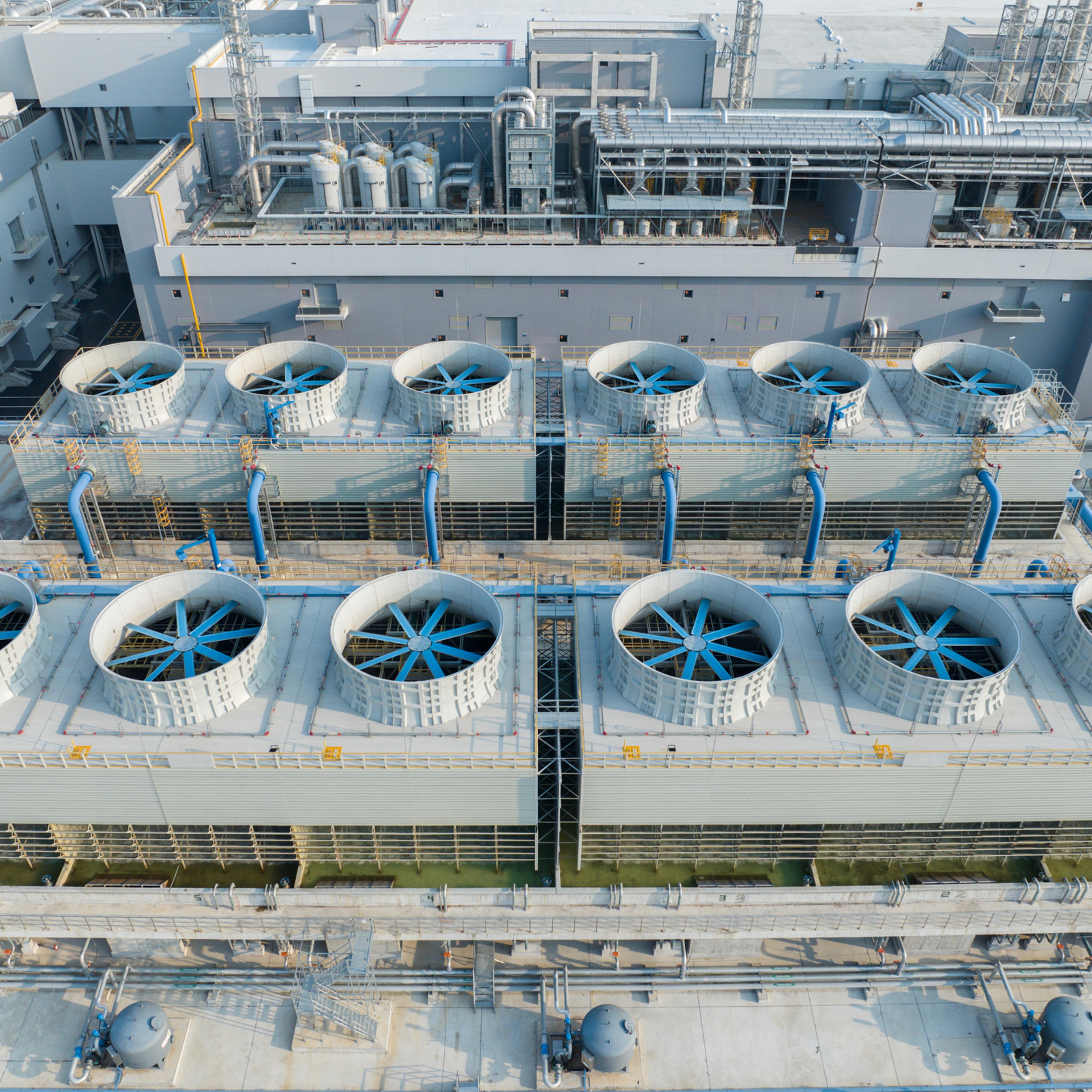 Factory cooling and exhaust facilities.