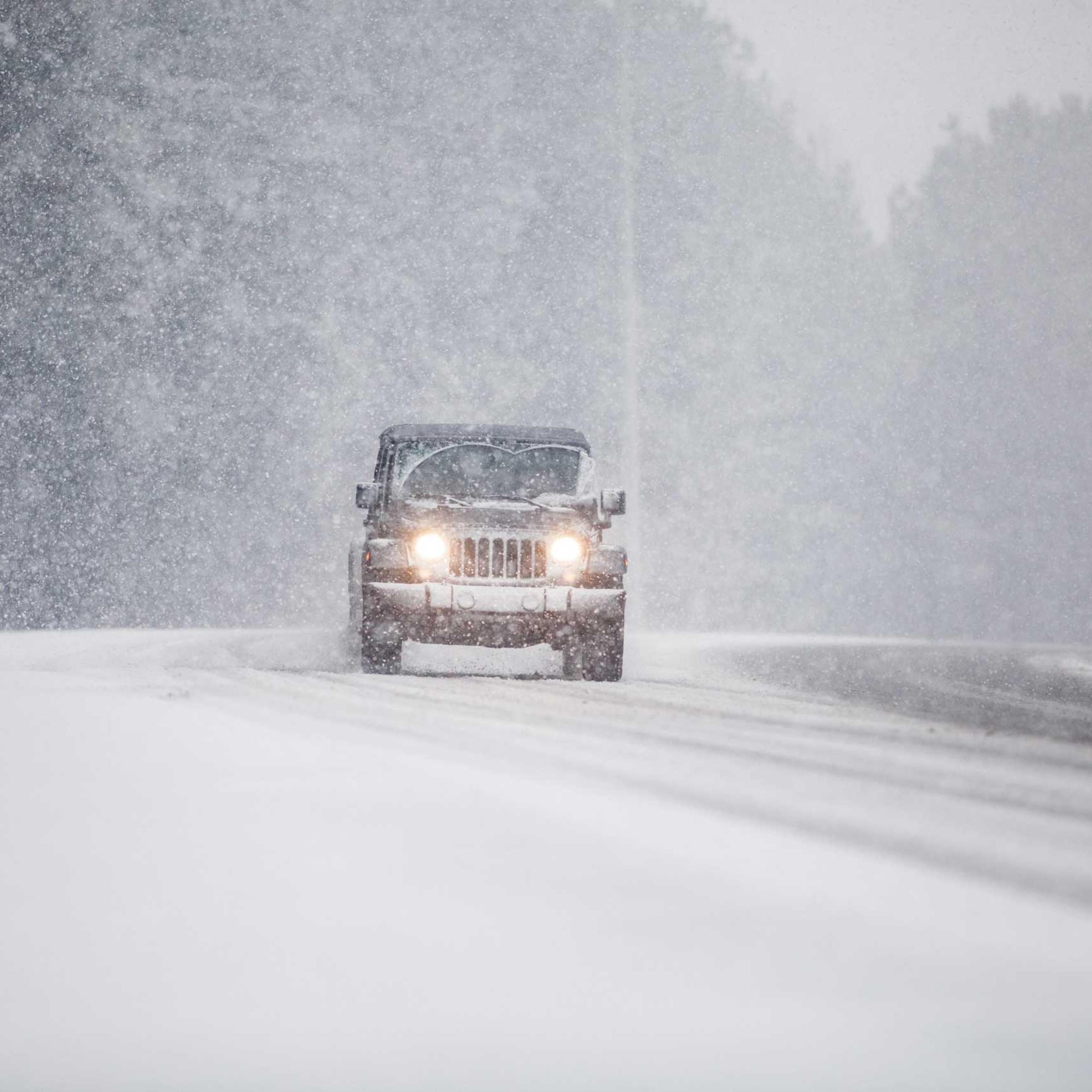 Winter storm hits metro Atlanta, Georgia, USA