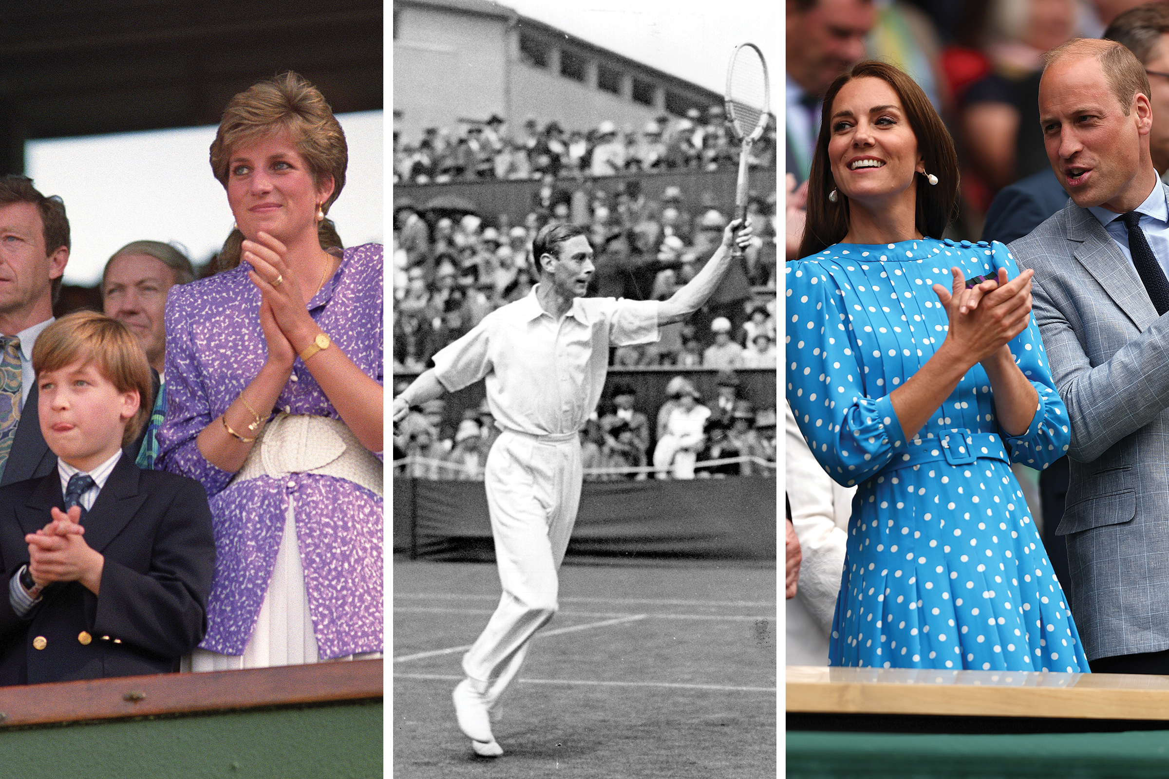 Royals at Wimbledon throughout the years. 