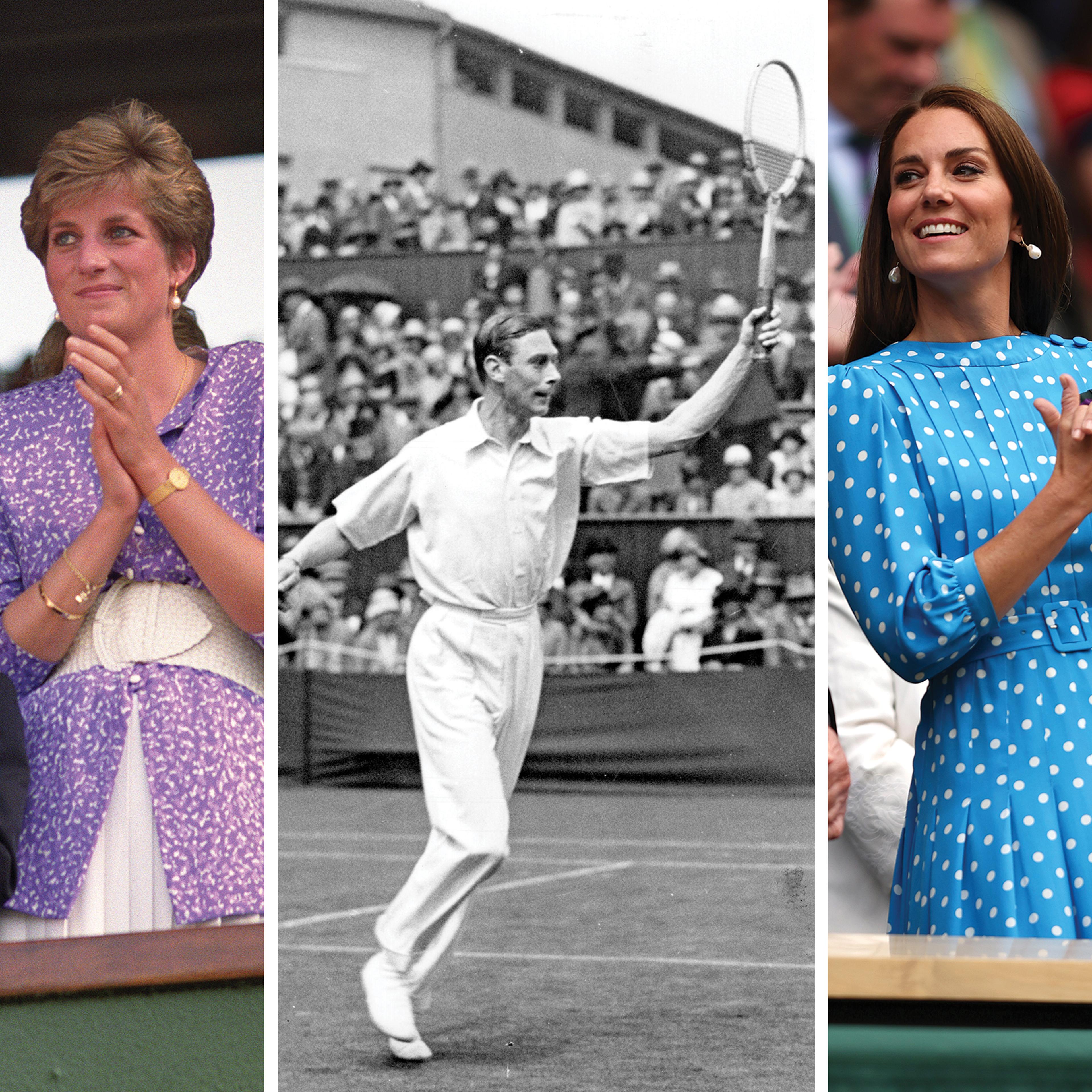 Royals at Wimbledon throughout the years.