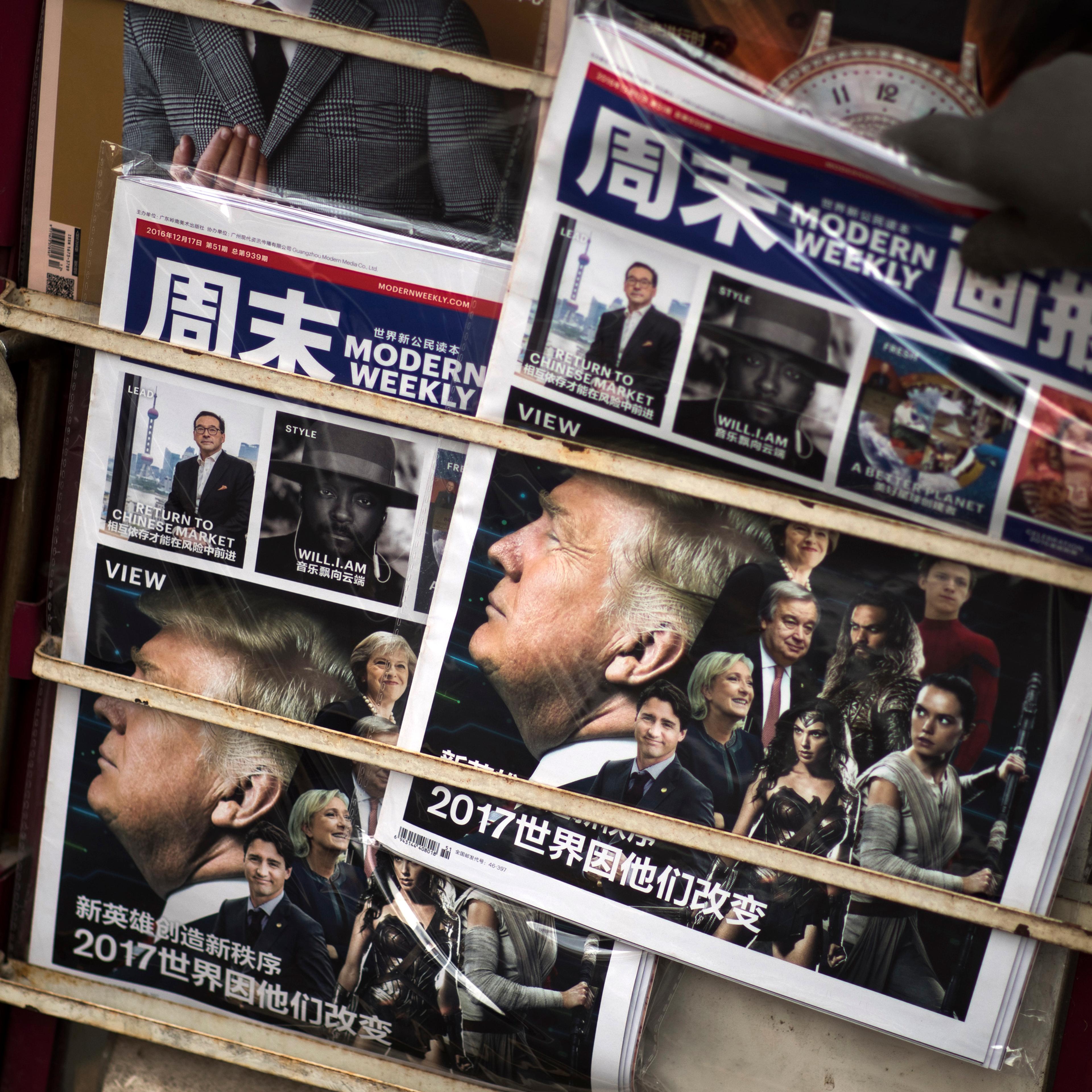 chinese newspaper editorial donald trump taiwan force