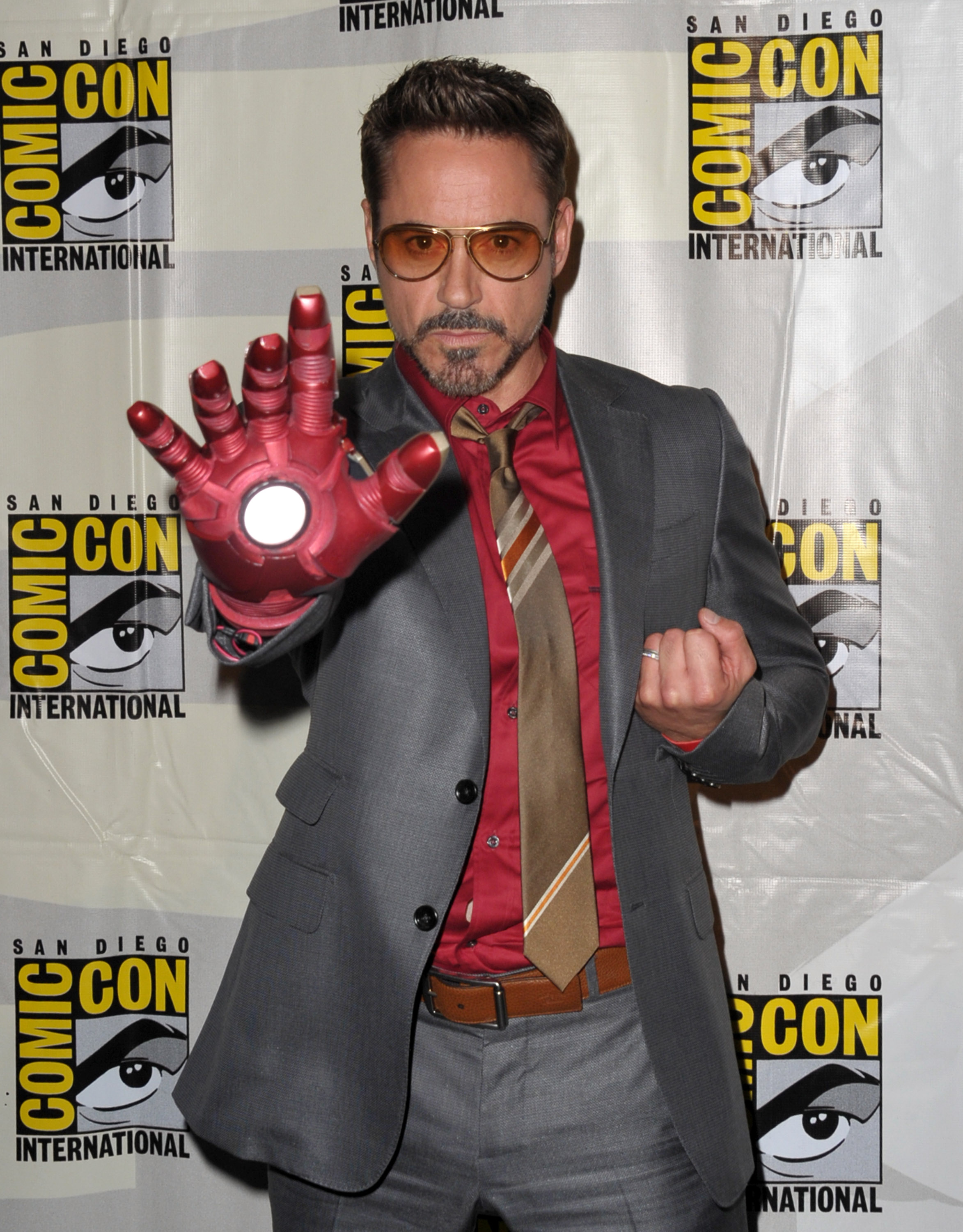Actor Robert Downey Jr. attends Marvel Studios Iron Man 3 panel during Comic-Con International 2012 at San Diego Convention Center on July 14, 2012 in San Diego, California.