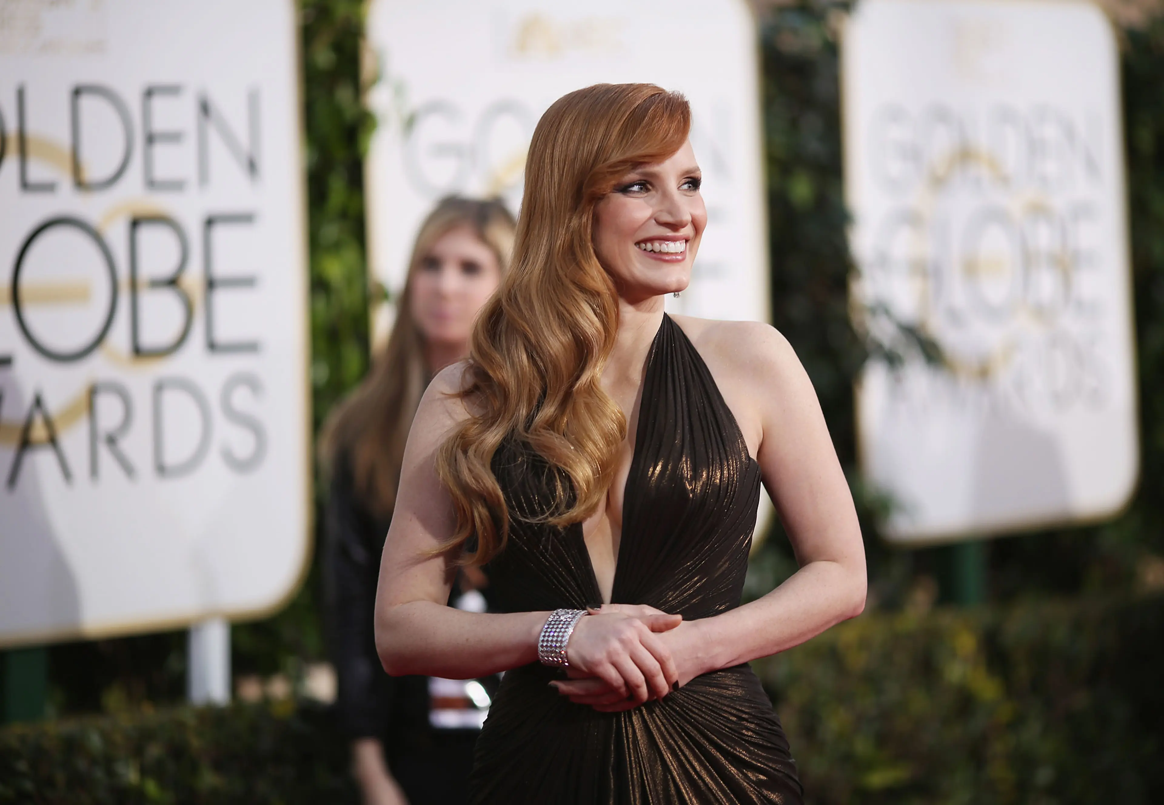 jessica chastain golden globes dress Jessica Chastain Stuns in Sheer Spiderweb Gown at 2023 Golden Globes