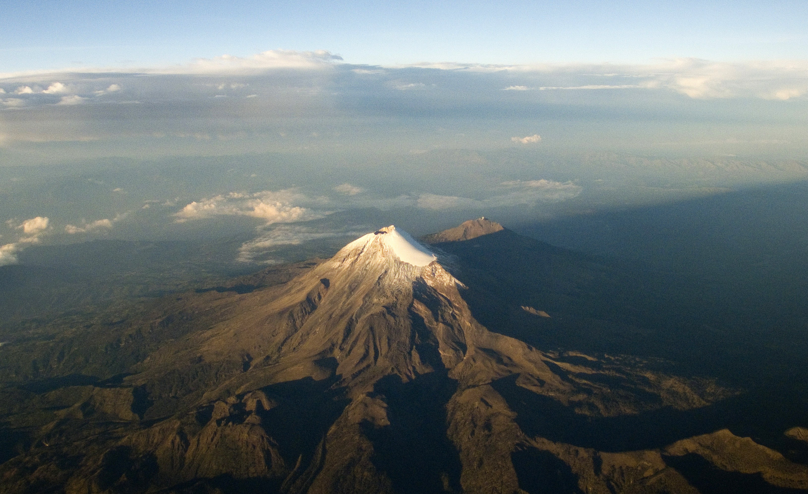 Aereal view of the Citlaltepetl volcano or Pico de Orizaba, the highest mountain in Mexico and the third highest in North America in Veracruz State, Mexico on June 1, 2014.