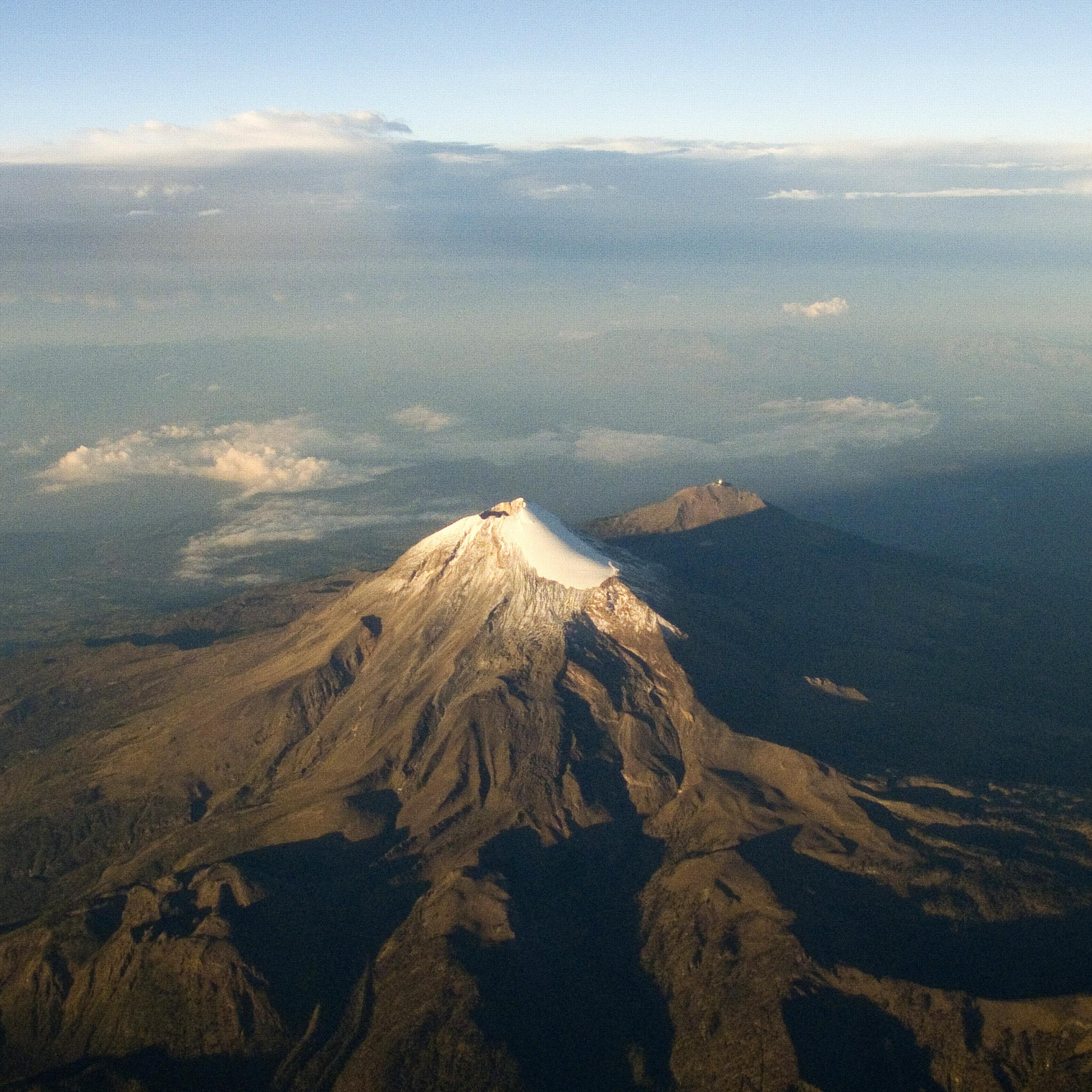 Aereal view of the Citlaltepetl volcano or Pico de Orizaba, the highest mountain in Mexico and the third highest in North America in Veracruz State, Mexico on June 1, 2014.