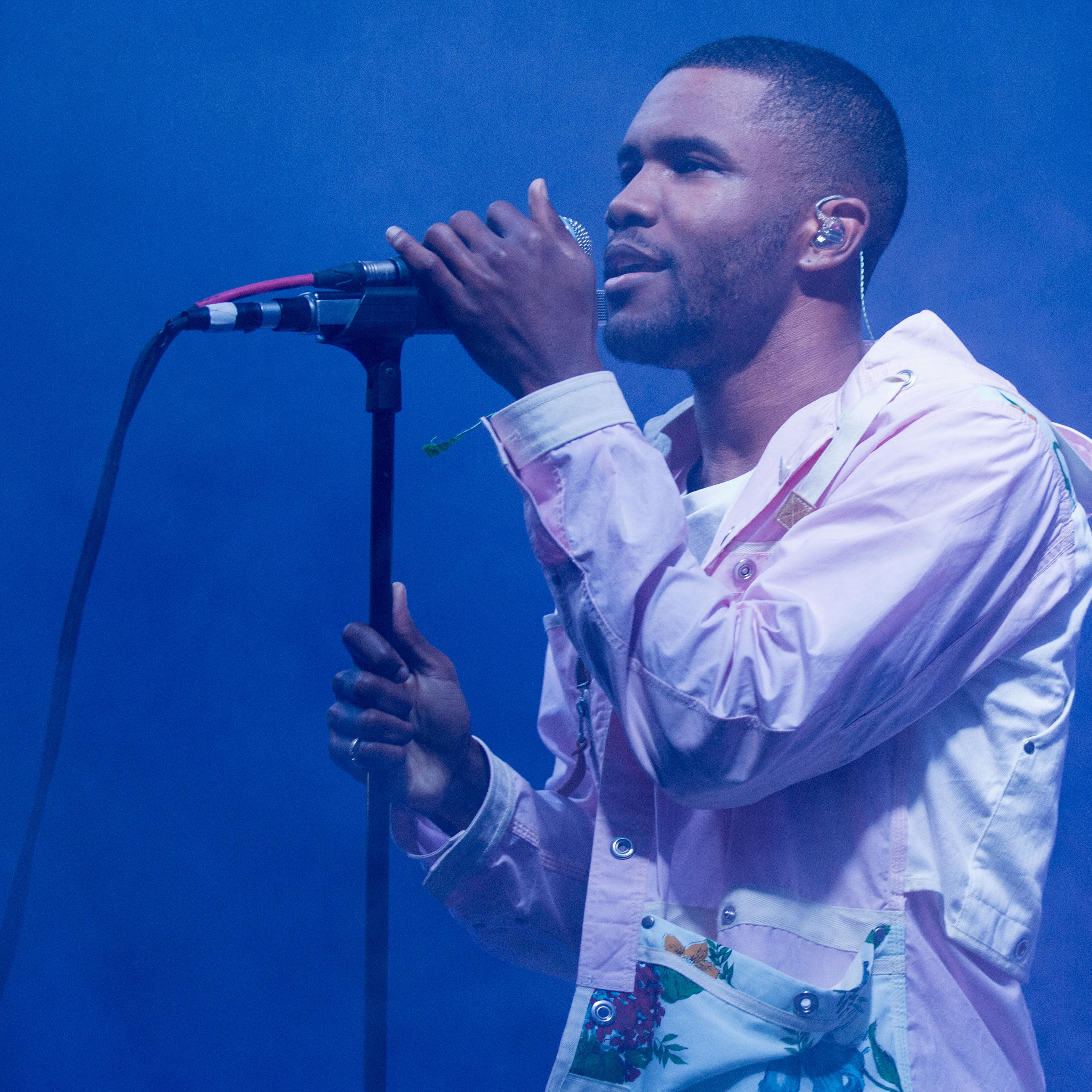 Rapper FRANK OCEAN performs live at the 2014 Bonnaroo Music and Arts Festival in Manchester, Tennessee on June 14, 2014.