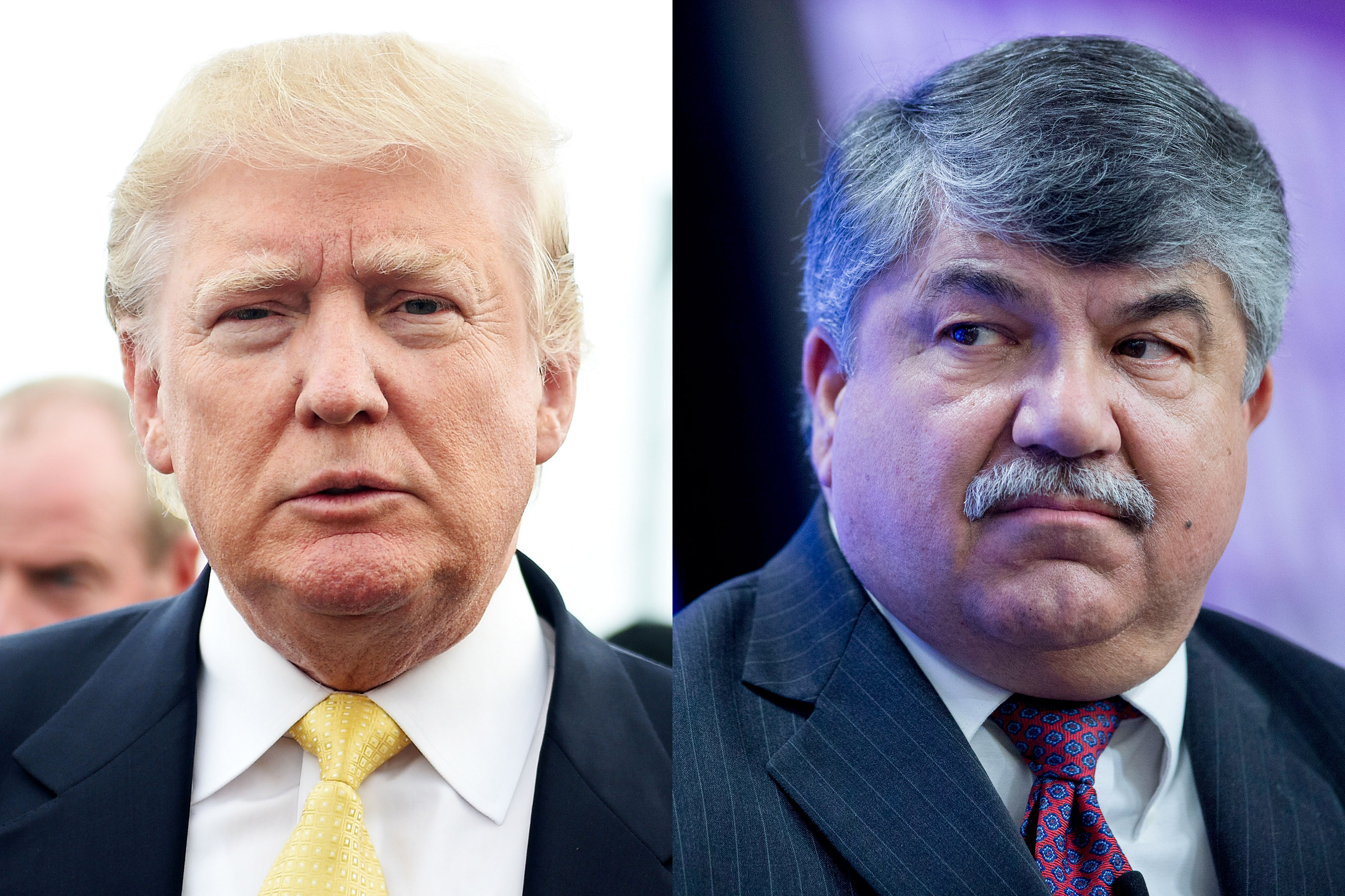 From left: Donald Trump; Richard Trumka