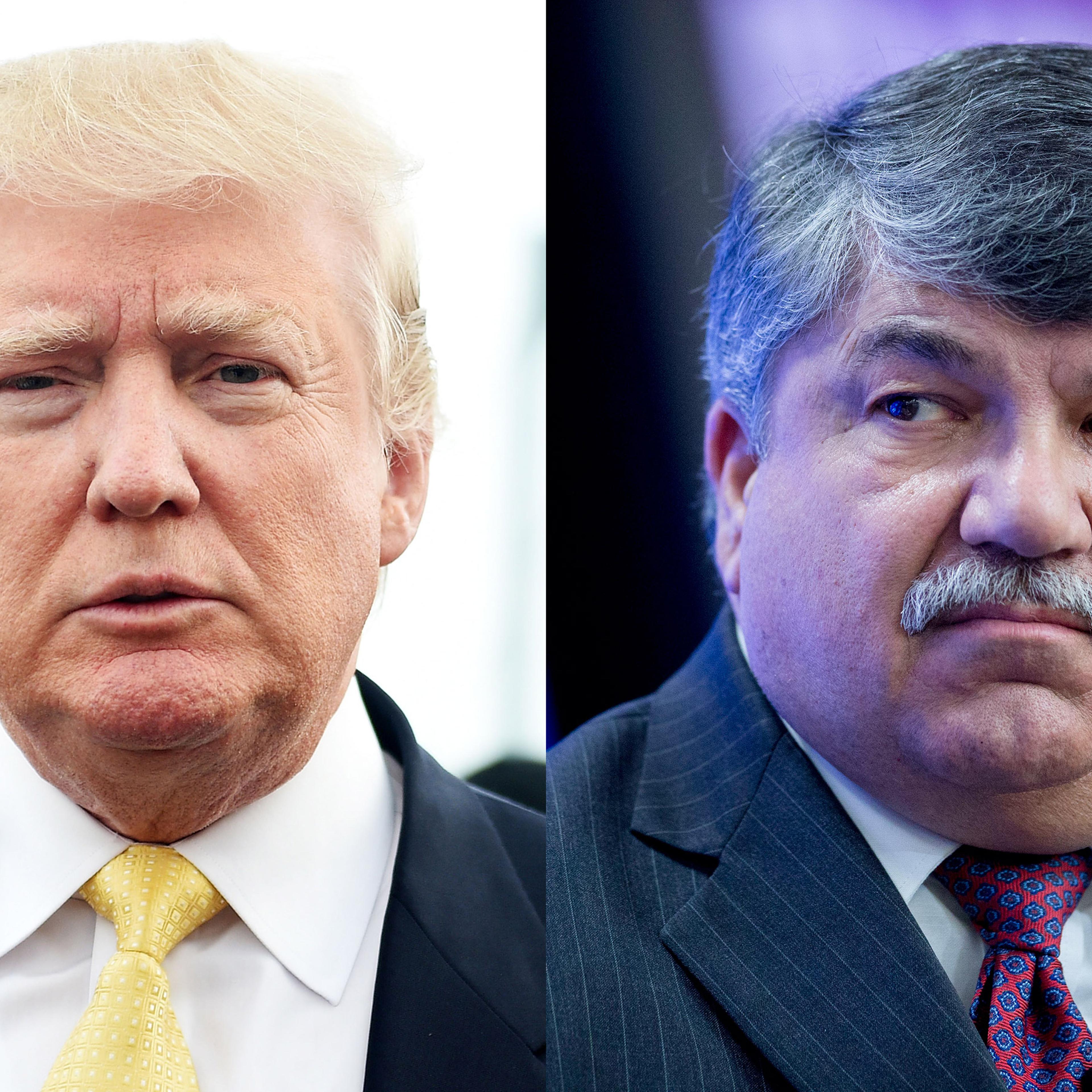 From left: Donald Trump; Richard Trumka