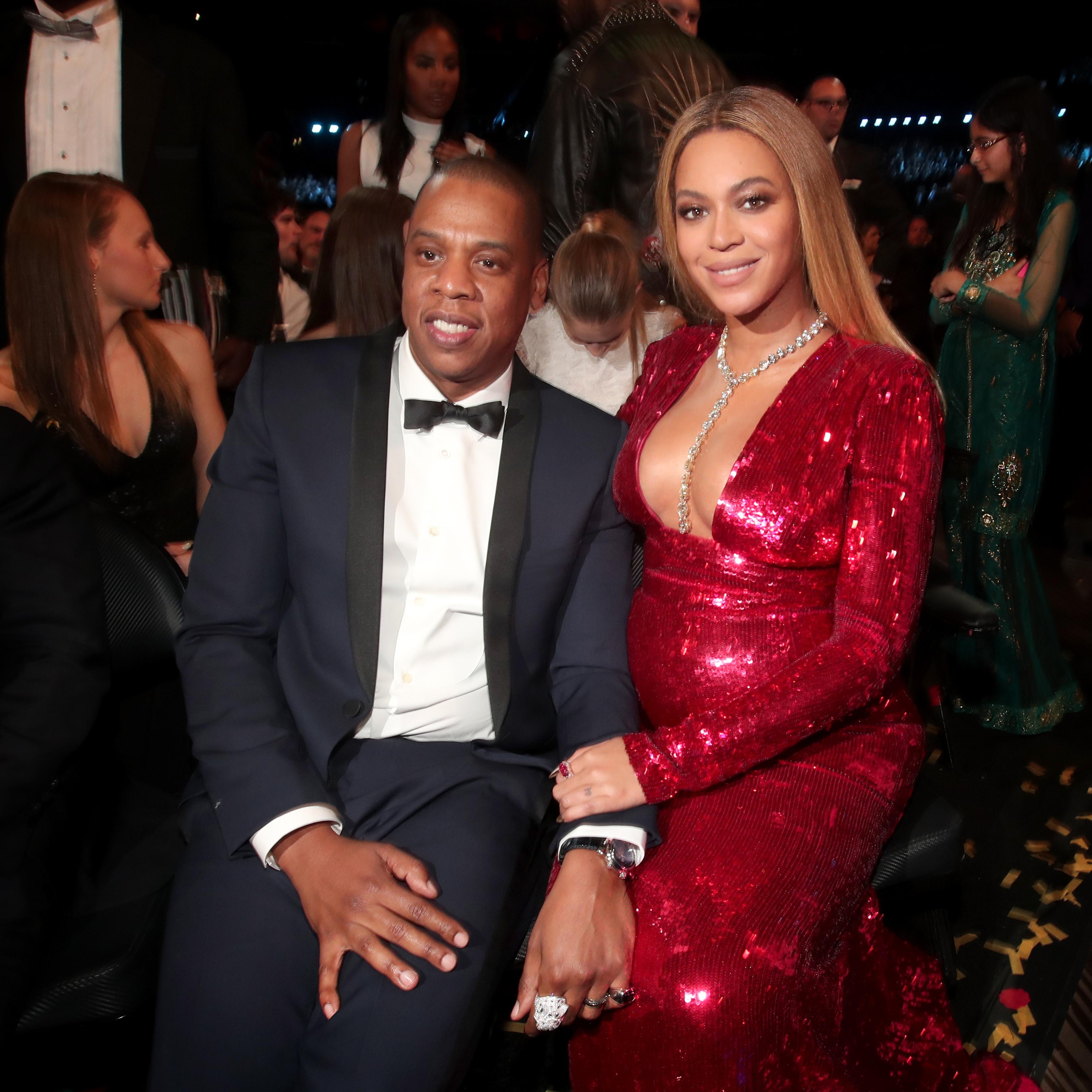 Hip Hop Artist Jay-Z and singer Beyonce during The 59th GRAMMY Awards at STAPLES Center on February 12, 2017 in Los Angeles, California.
