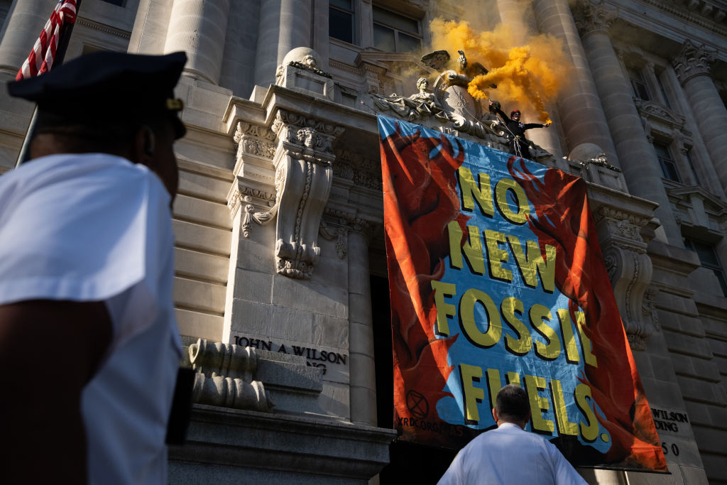 Demonstrators Rally For Climate Issues On Earth Day